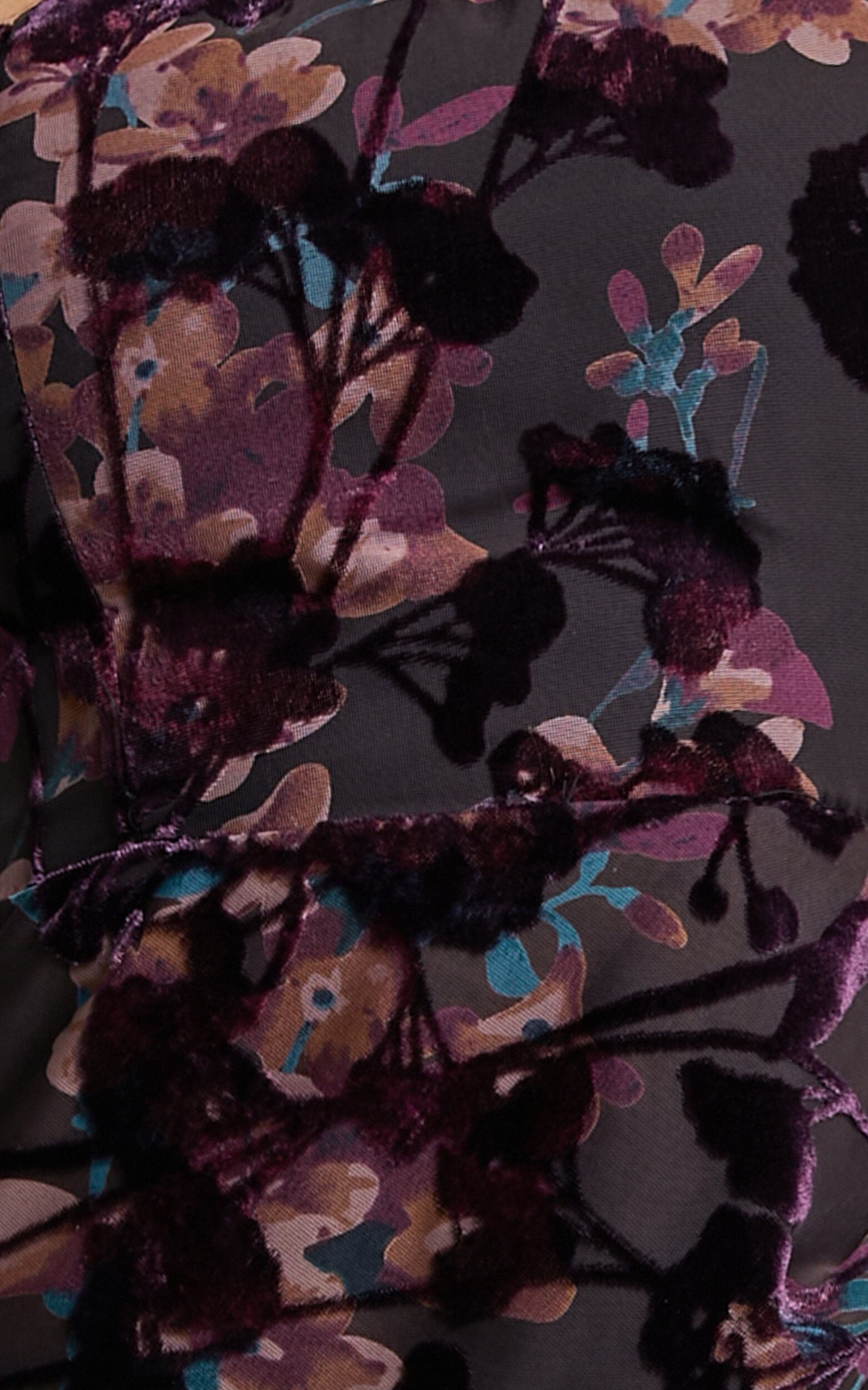 Jessell Midi Dress - High Split Strapless Dress in ALETTA BURNOUT