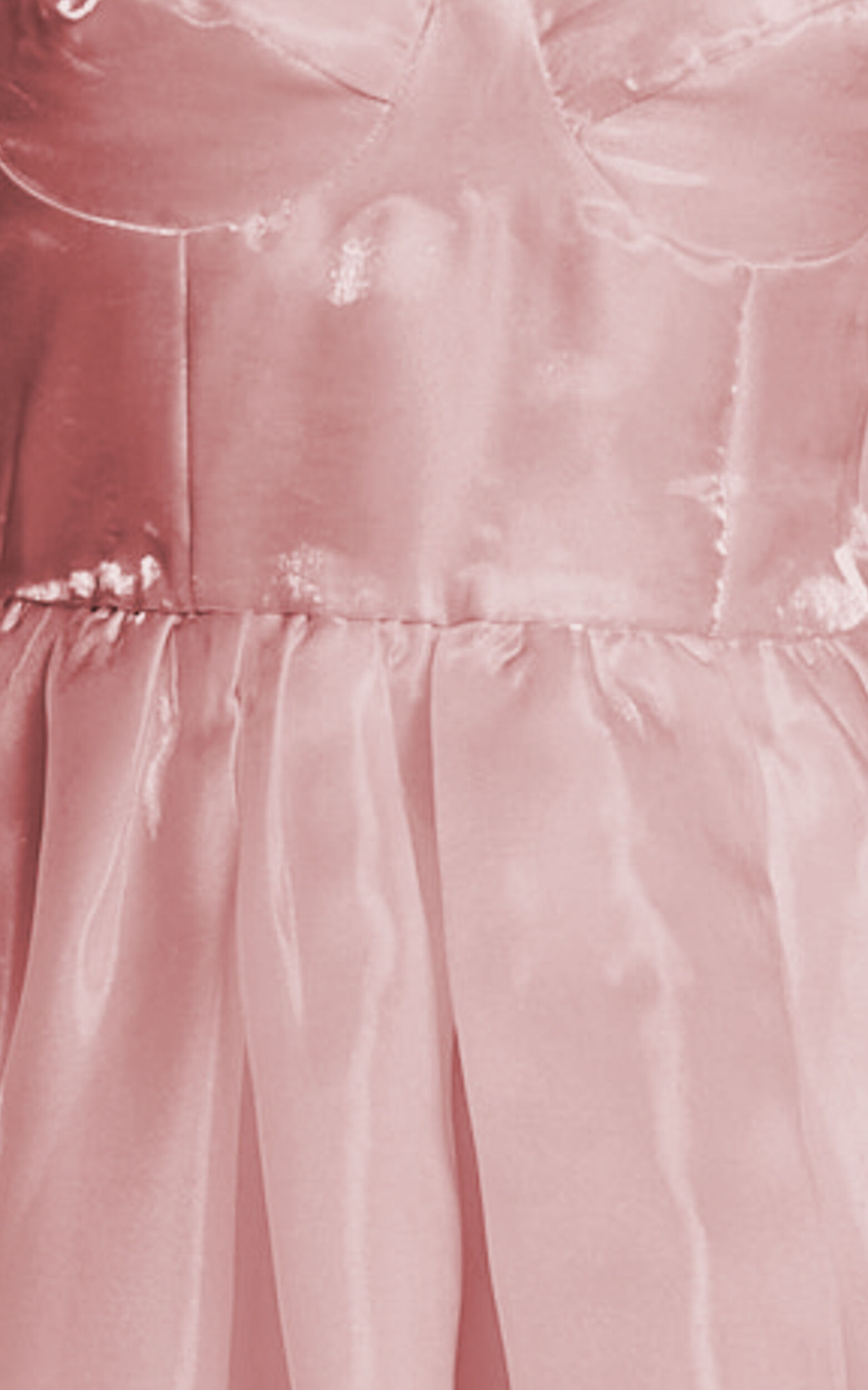 Amber Mini Dress - Sleeveless Ruffle Detail Sweetheart Pleated Dress in Pink