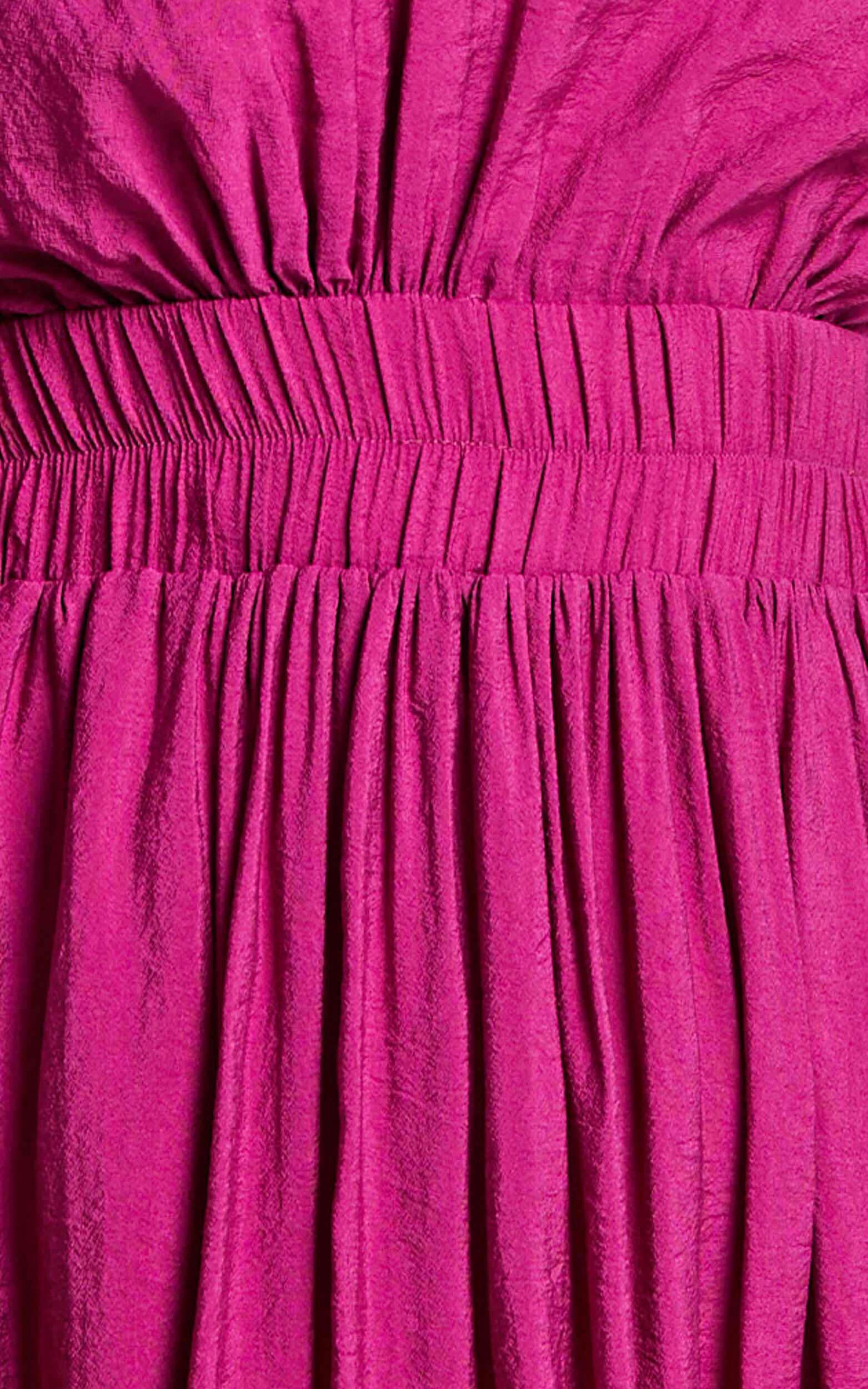 Lleve Midi Dress - One Shoulder Empire Waist Dress in Grape