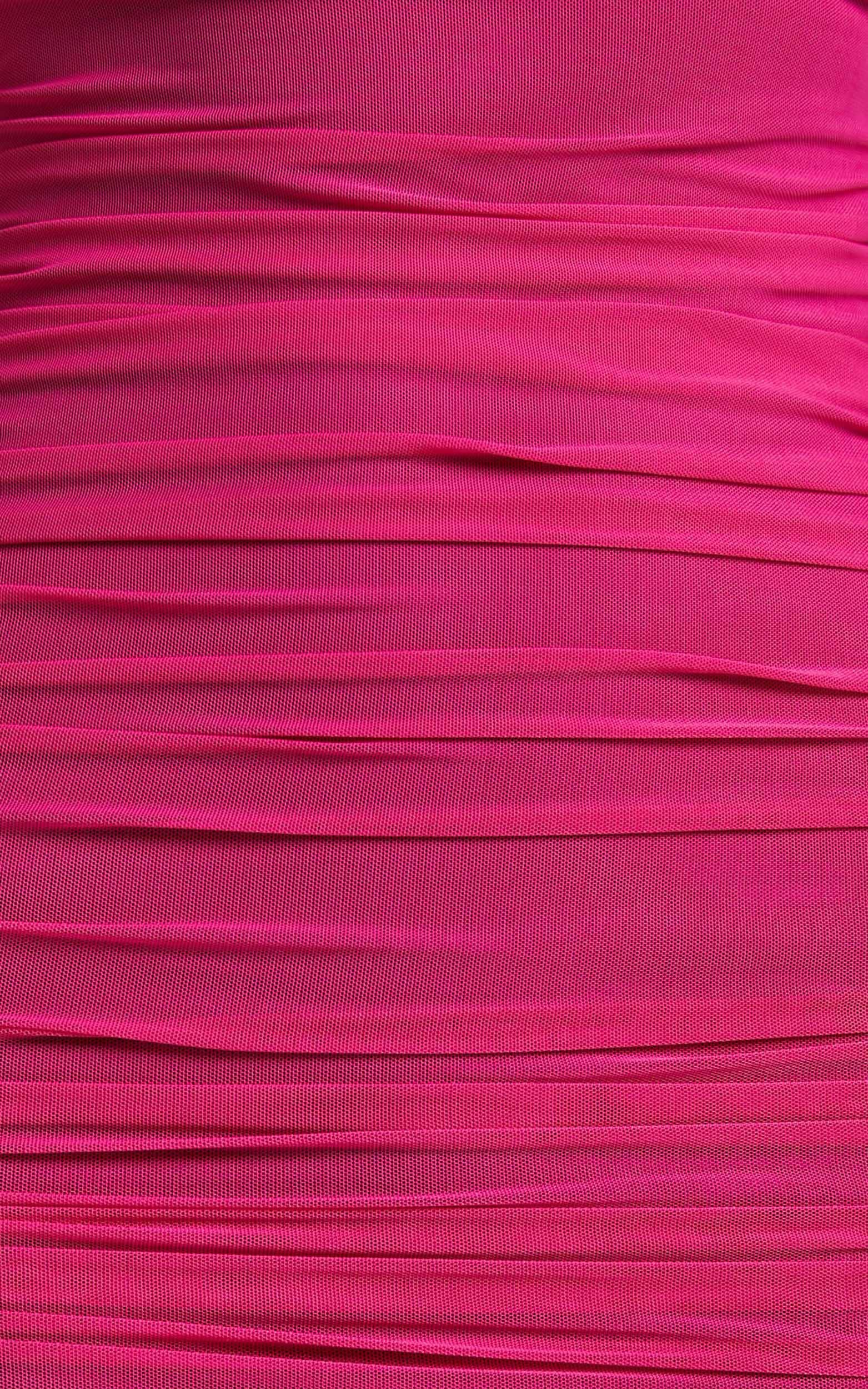 Coming For You Midi Dress - Mesh Dress in Hot Pink Mesh