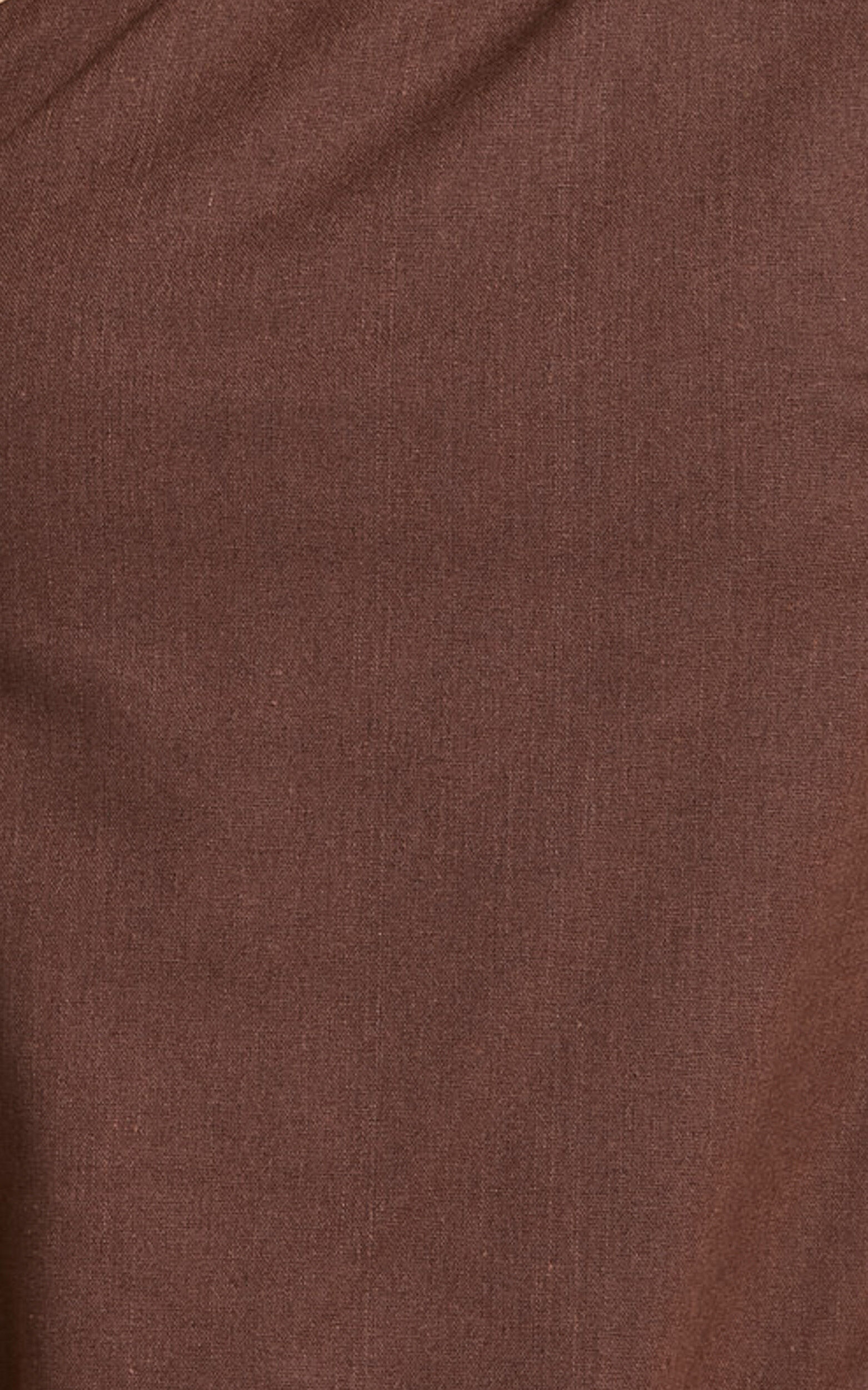 Mardelle Mini Dress - Linen One Shoulder Shift Dress in Chocolate