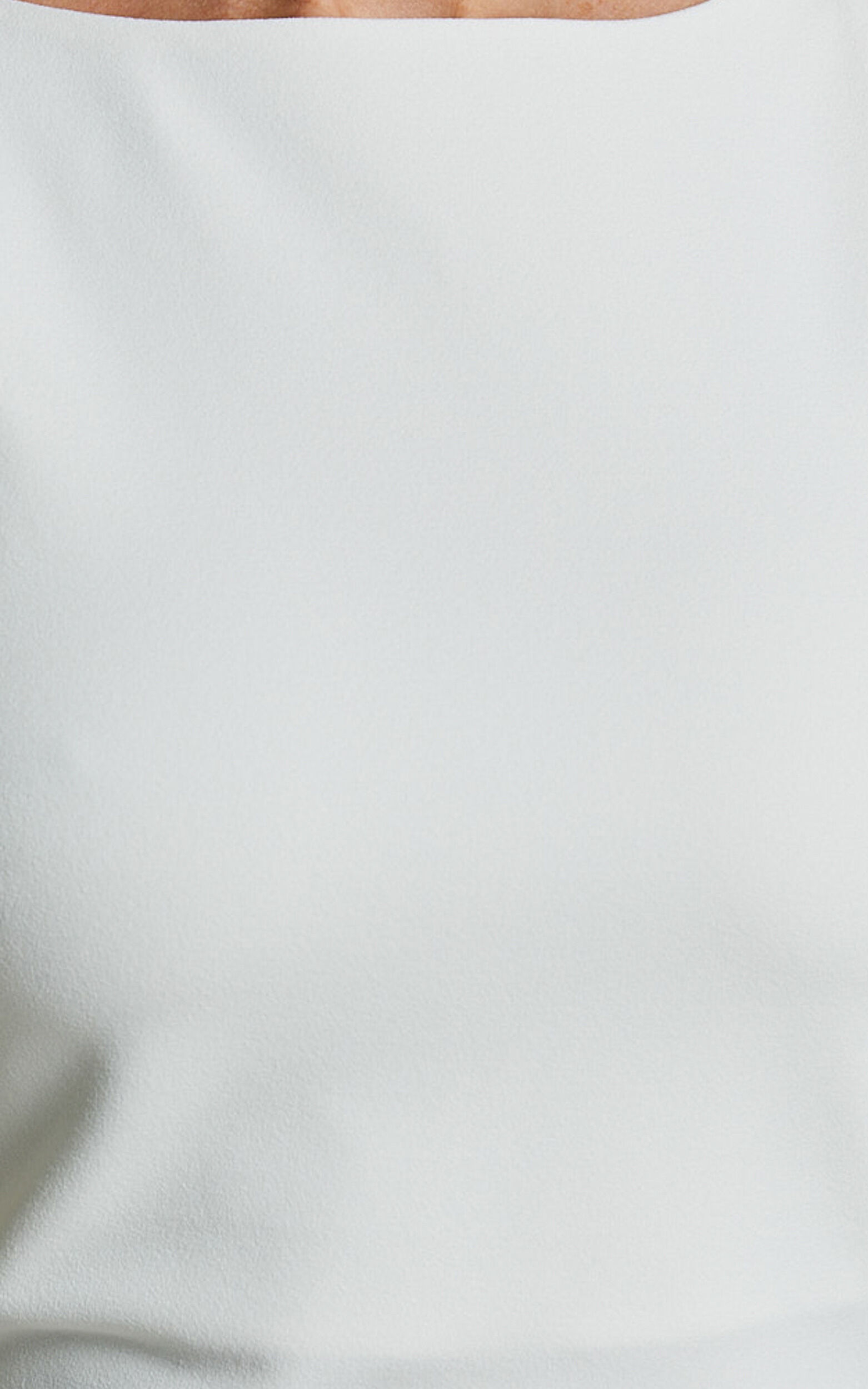 Indi Maxi Dress - Boat Neck Bodycon Dress in White