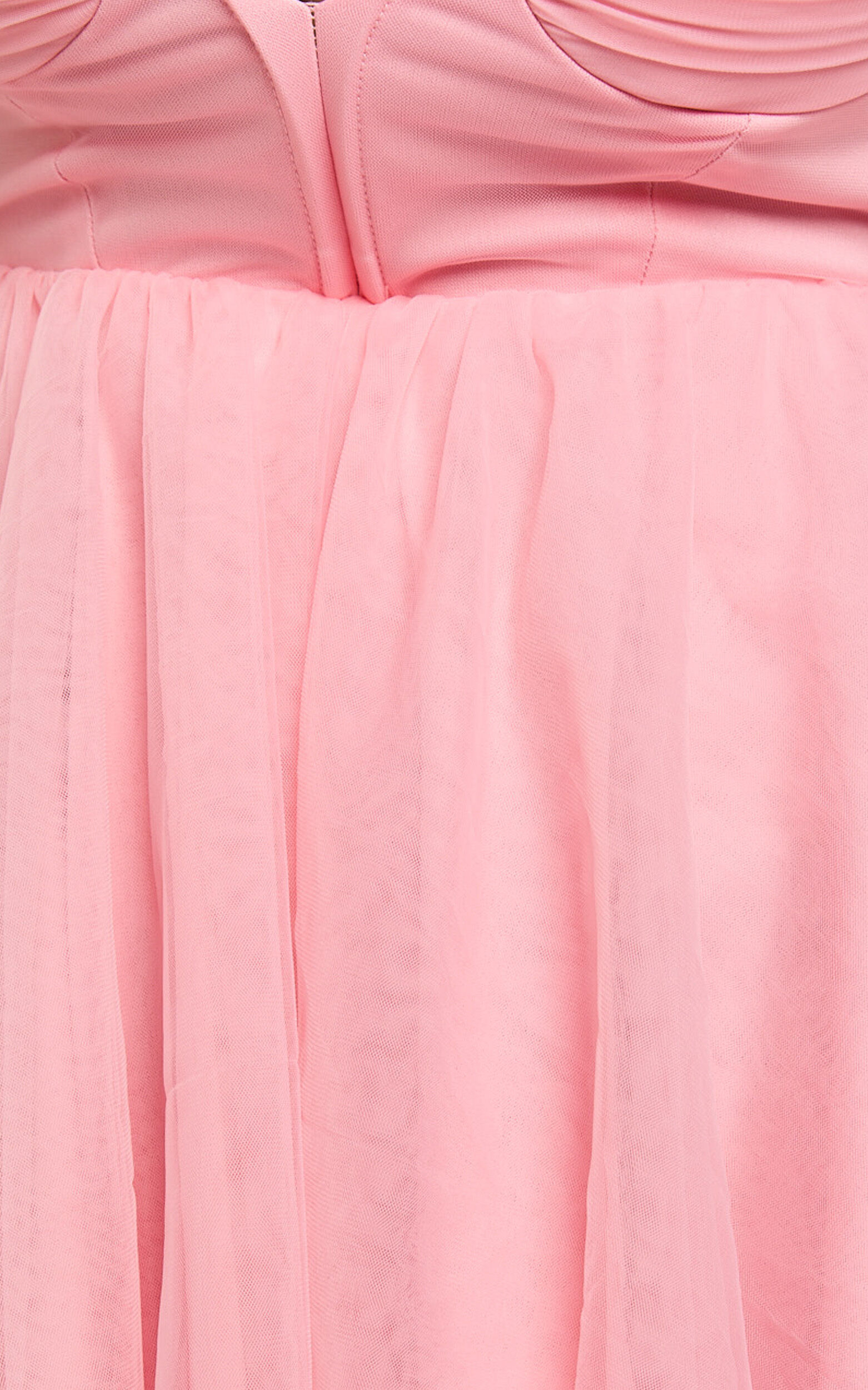 Gwen Mini Dress - Sweetheart Neck Cross Tie Back  Shift Dress in Pink