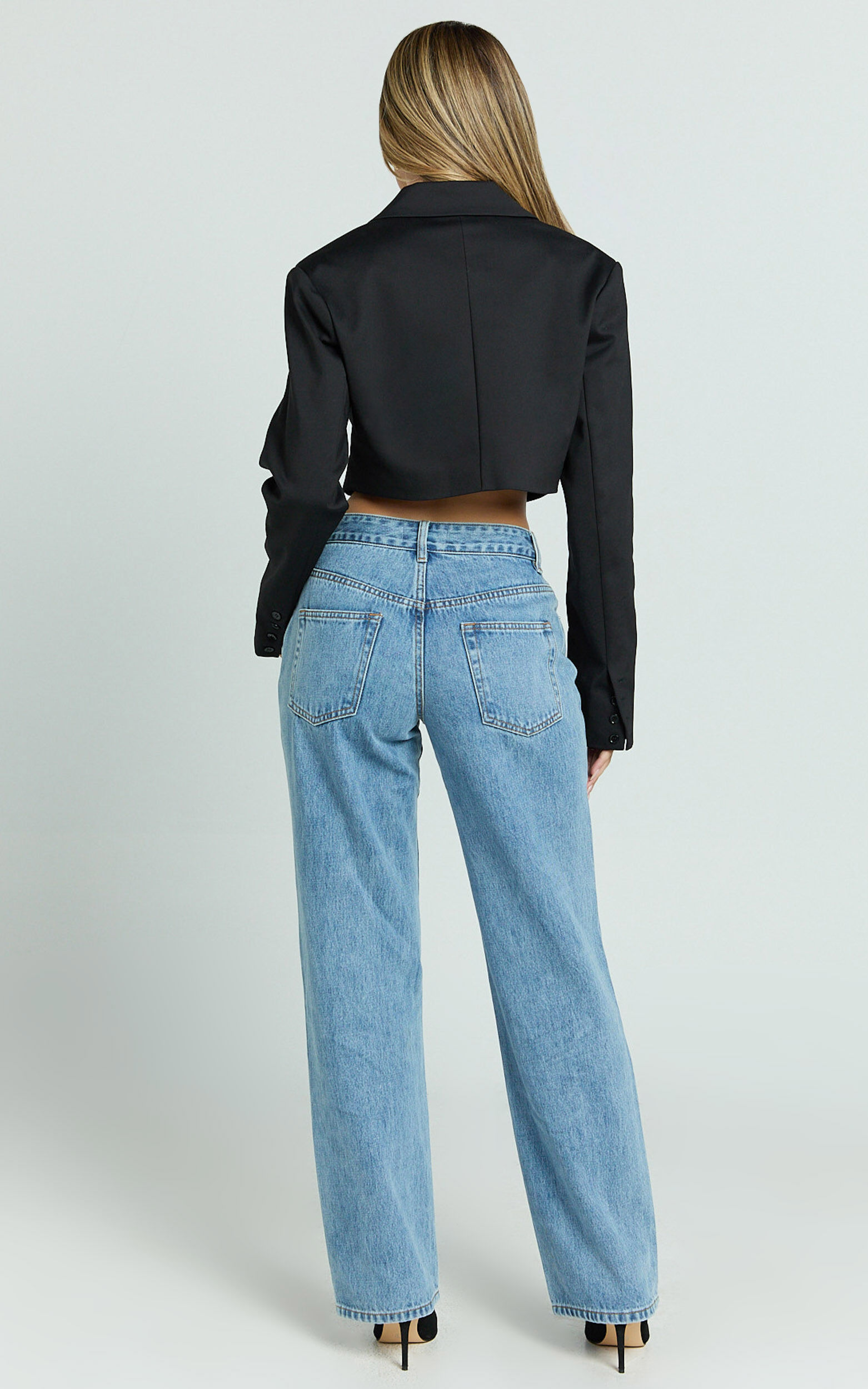 Darcie Jeans - Baggy Recycled Denim Jeans in Mid Blue Wash