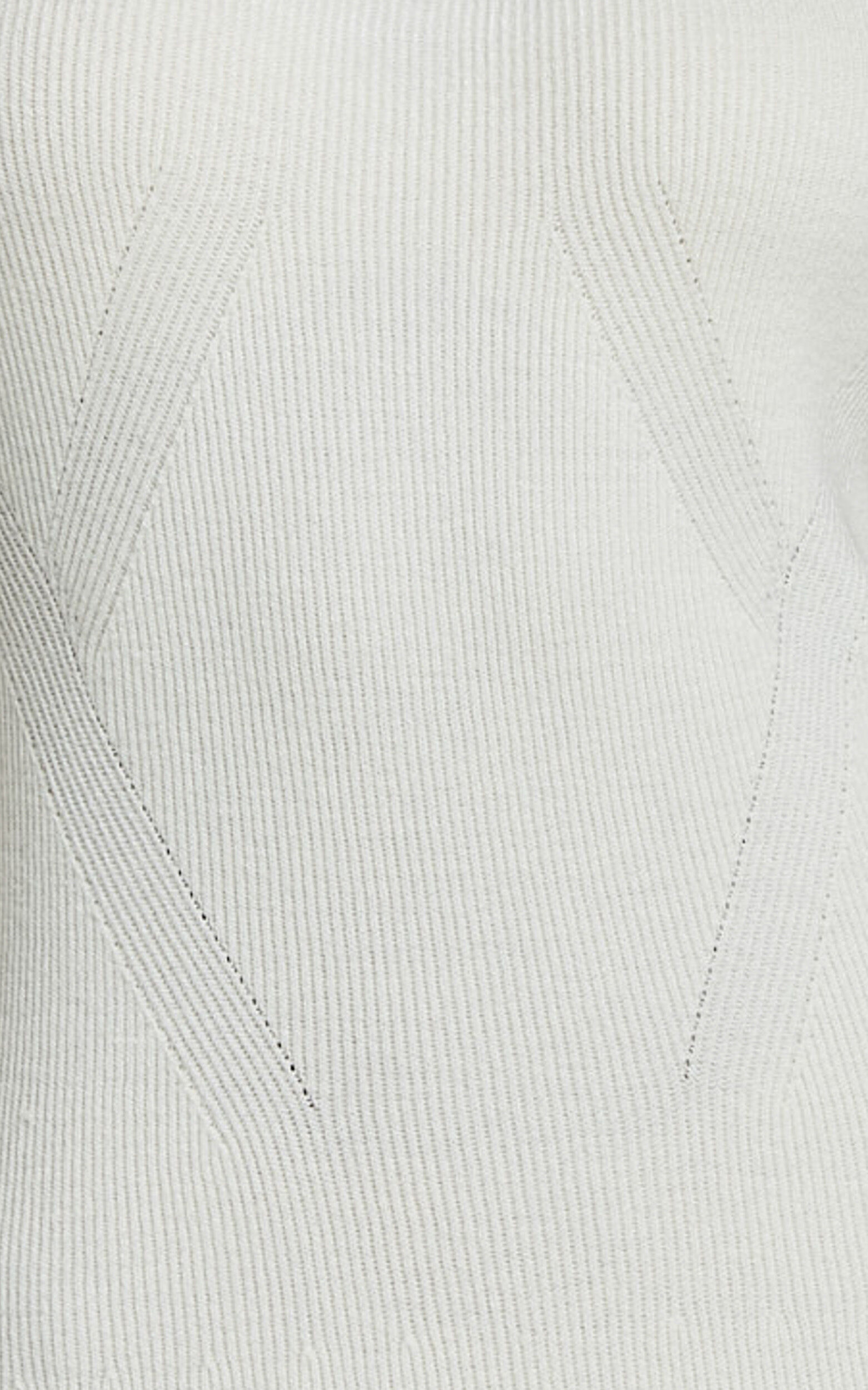 Jenara Knitted Midi Dress - Strapless Knited Midi Dress in Off White