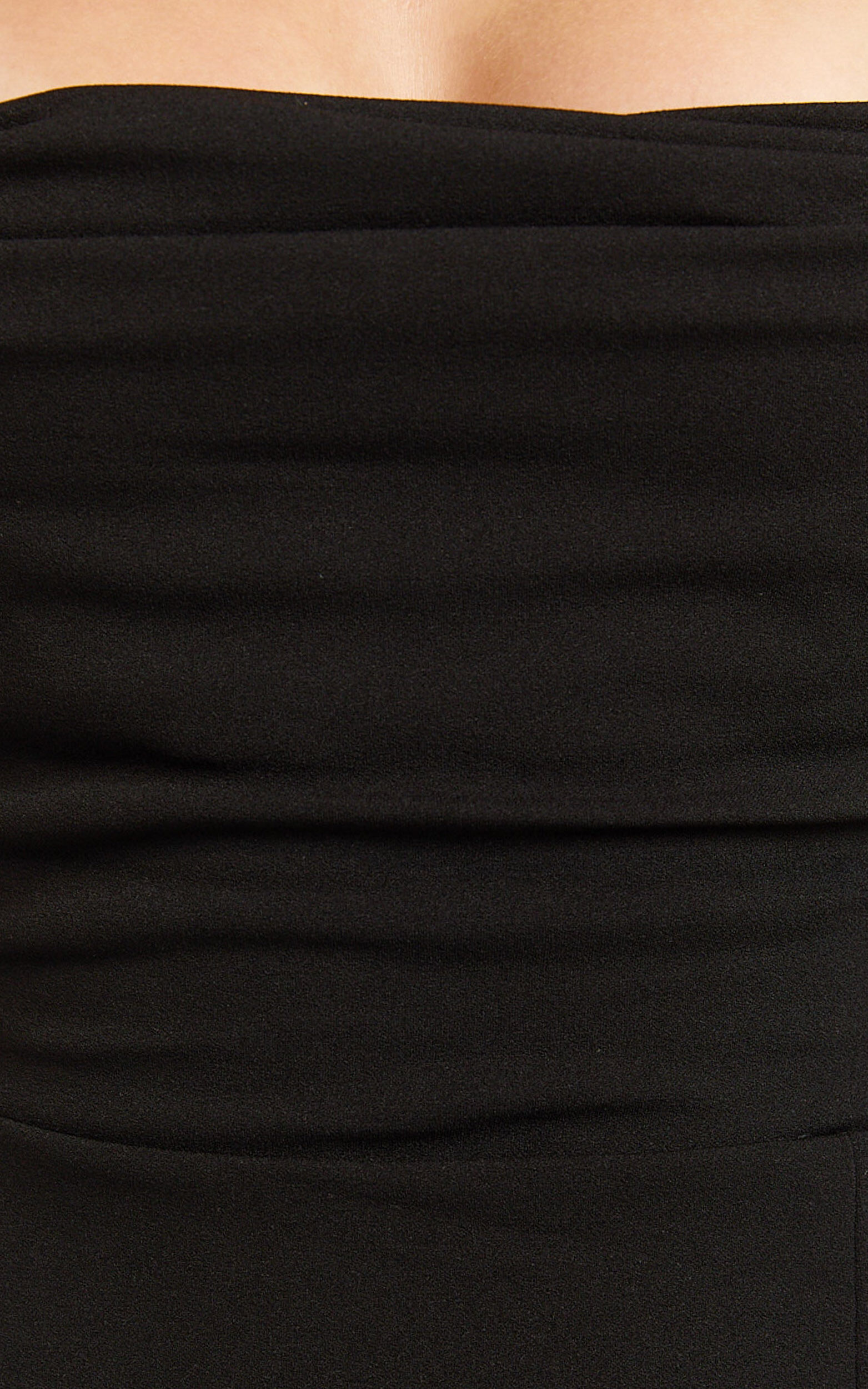 Donna Maxi Dress - Cowl Neck Column High Split Dress in Black