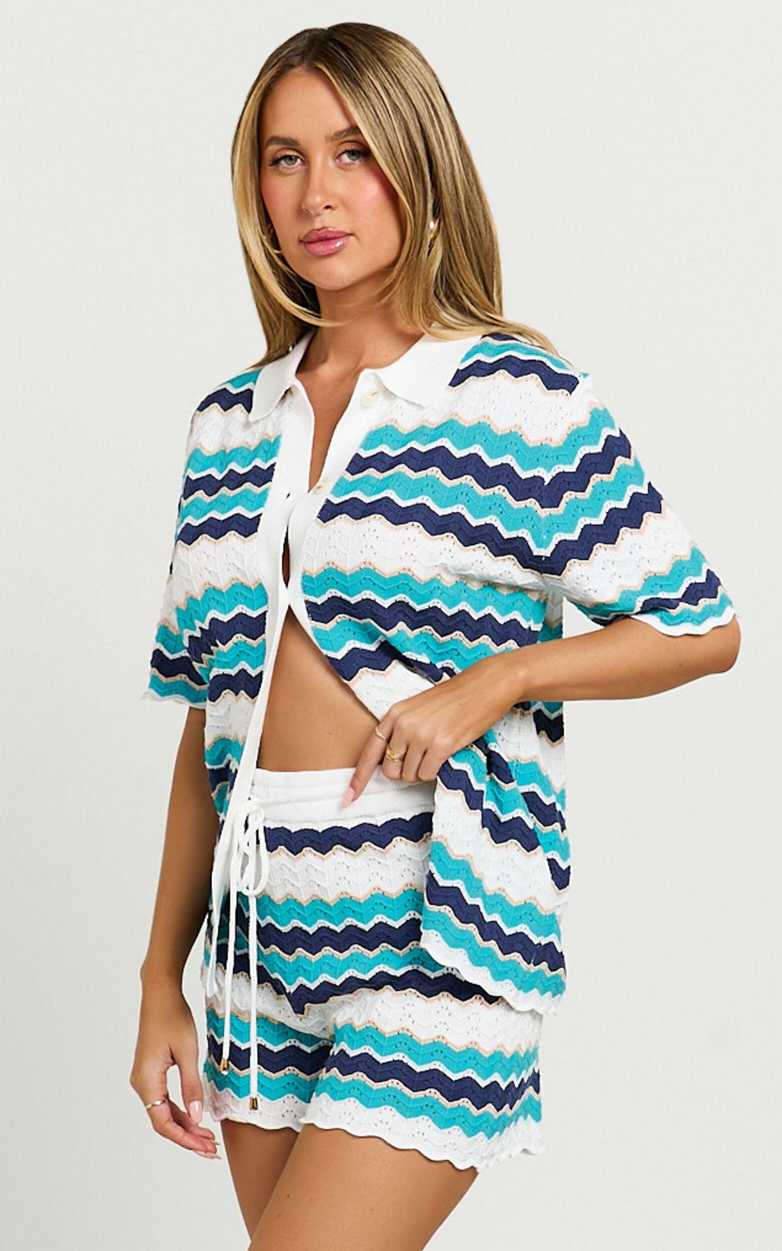 Runaway The Label - Hubert Short in Blue Multi