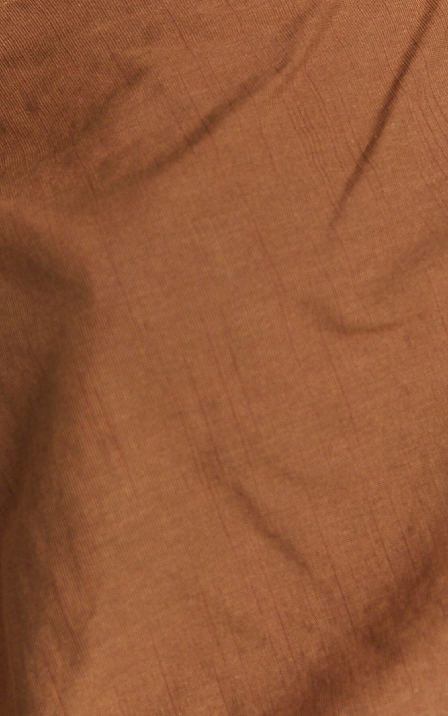 Alesia Top - Asymmetrical Boat Neck Elastic Hem Crop Top in Chocolate