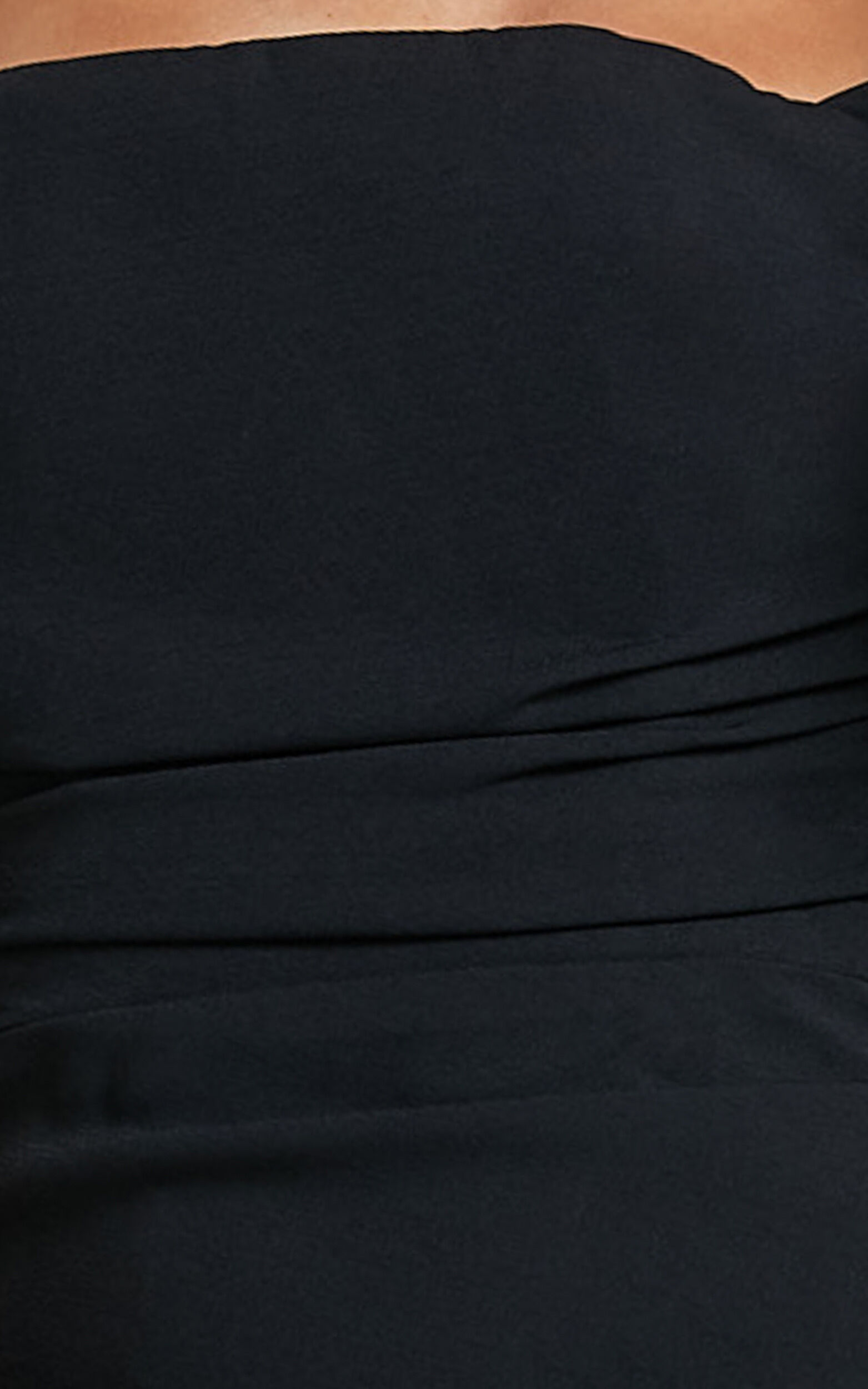 Lohan Midi Dress - Off Shoulder Puff Sleeve in Black