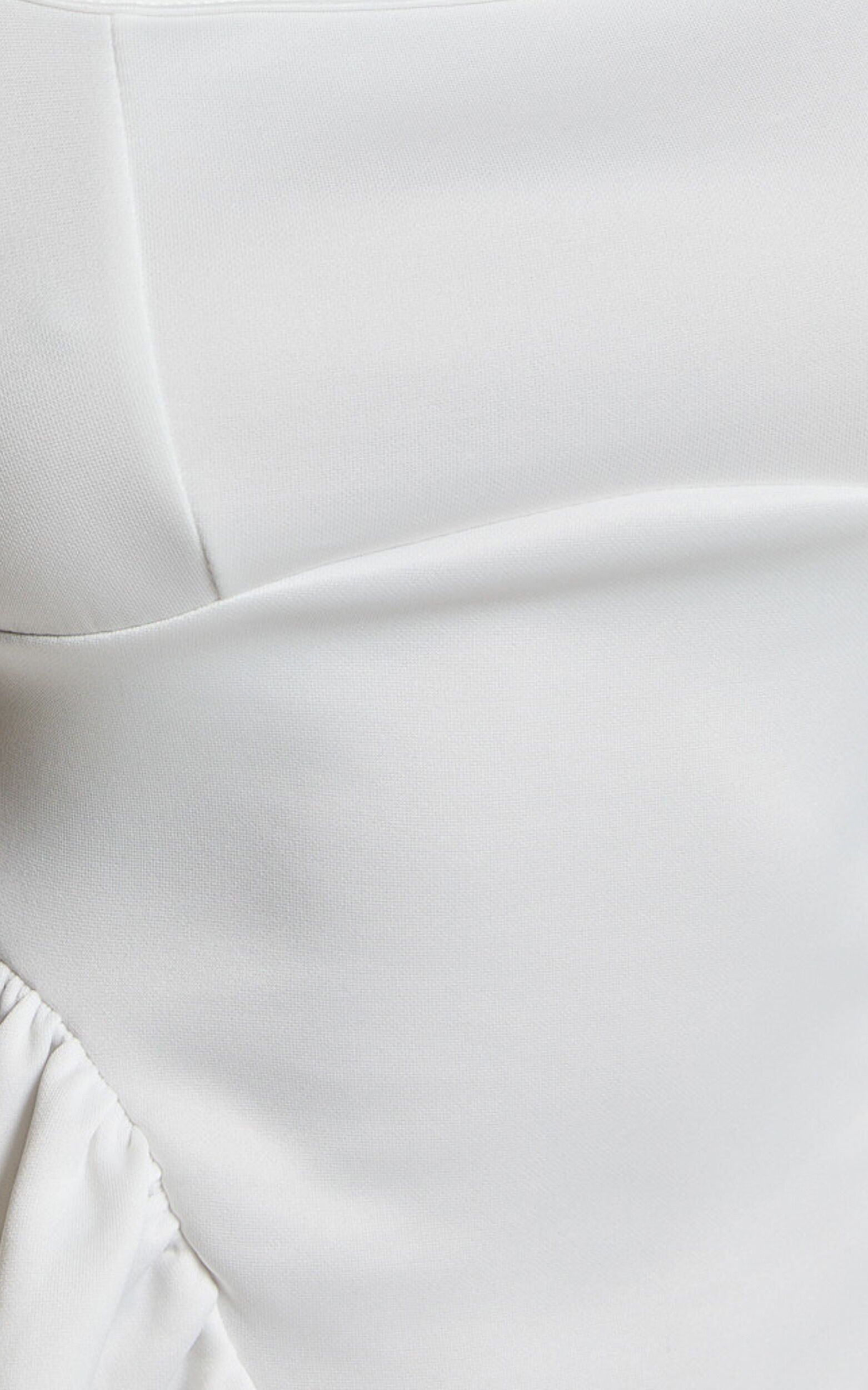 Rae Mini Dress - Fit and Flare Babydoll Mini Dress in White