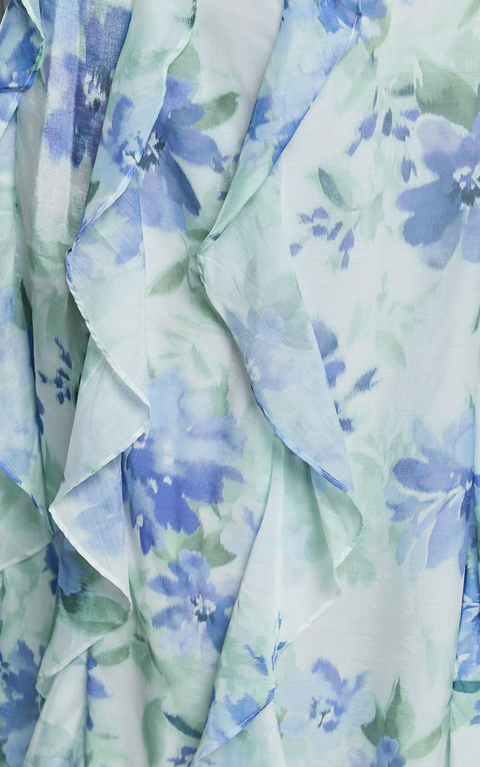 Amalie The Label - Rosalie Strappy Cut Out Ruffle Detail Maxi Dress in Elysian Print