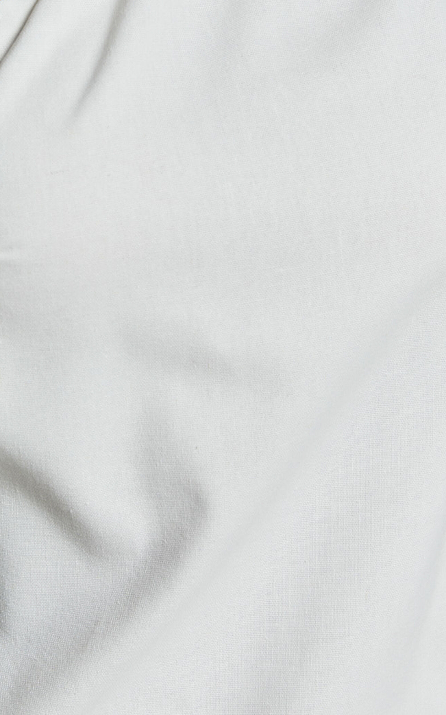 Mardelle Mini Dress - Linen One Shoulder Shift Dress in White