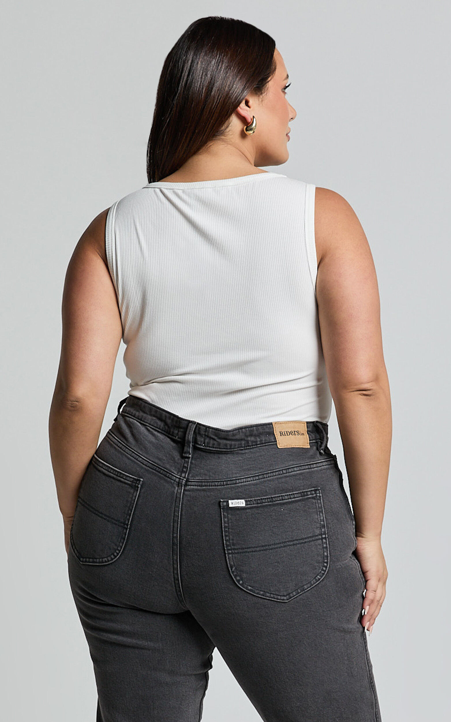 Can't You Tell Top - Ribbed Tank Top in White