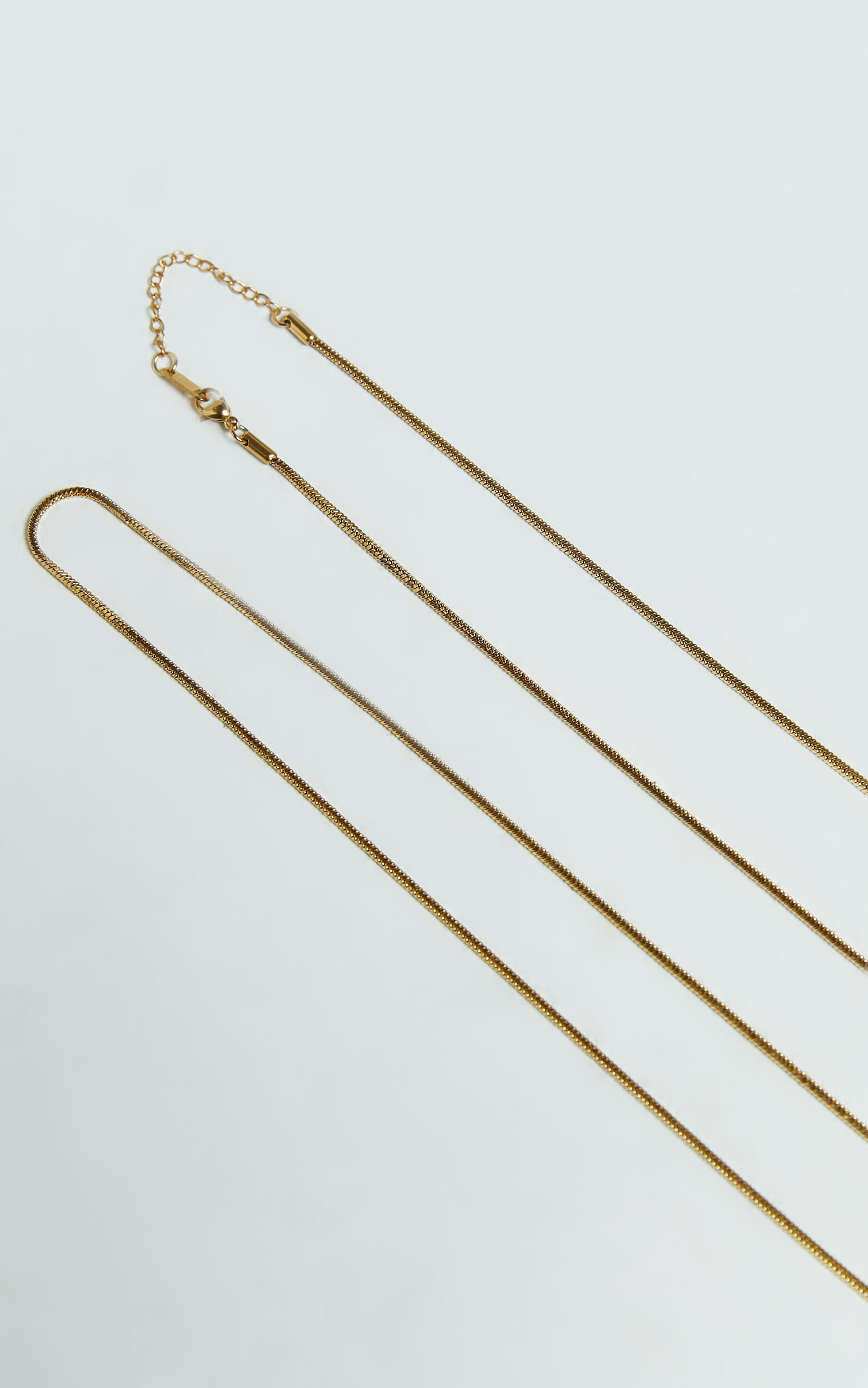 Louis Layered Thin Chain Necklace in Gold