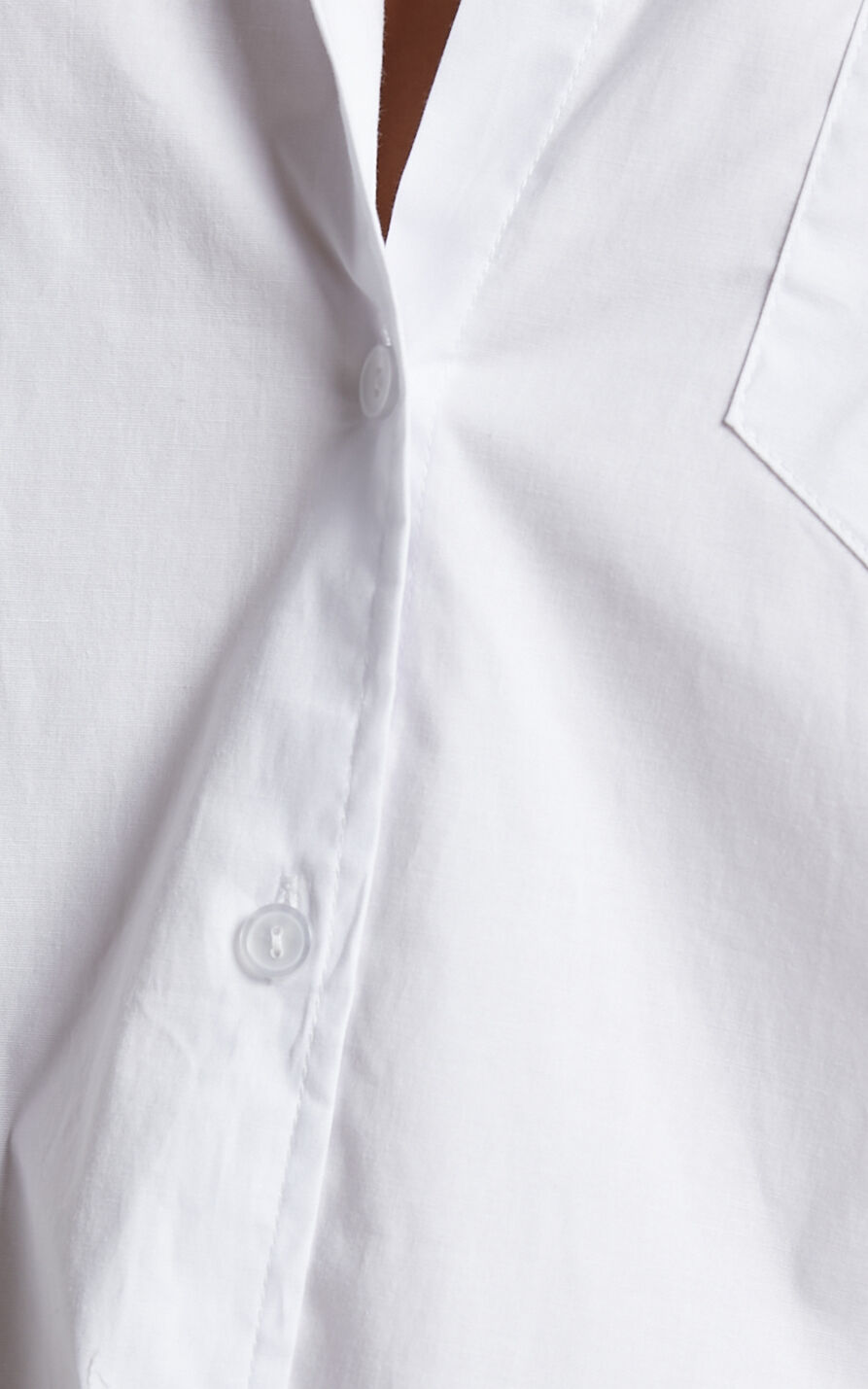 Janaya Mini Dress - Long Sleeve Shirt Dress in White