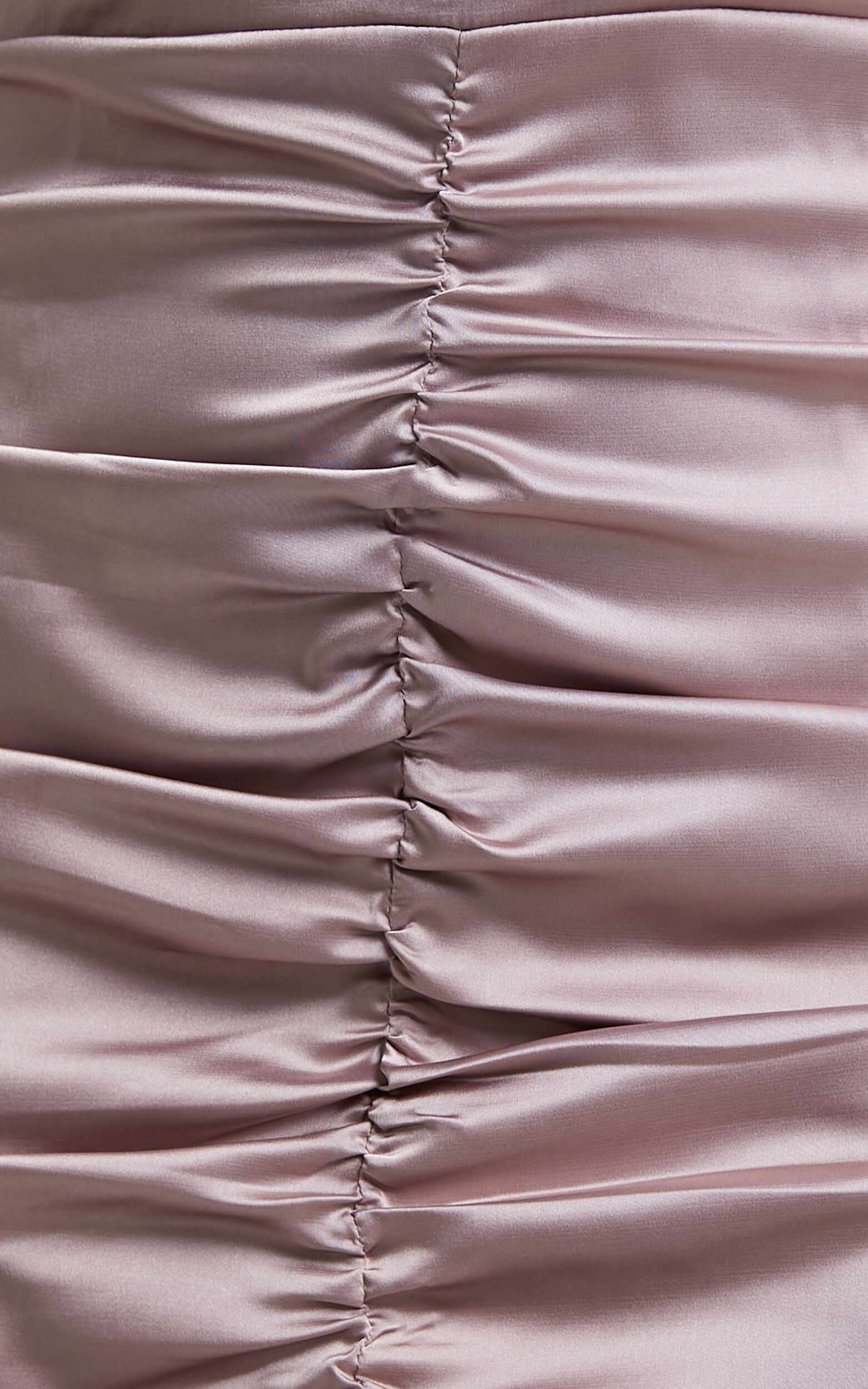 Nicole Mini Dress - Plunge Neck Ruched Dress in Mushroom