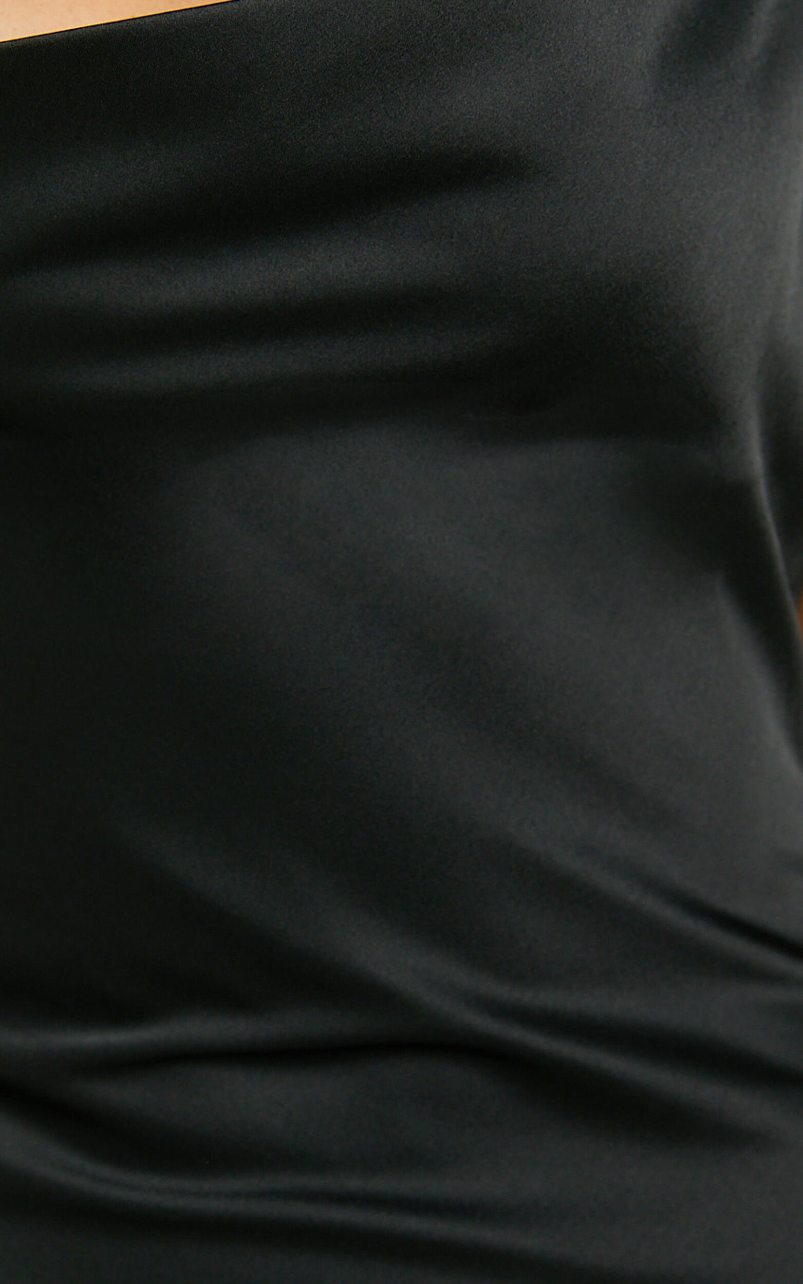 Lunaria Maxi Dress - Cowl Mermaid Slip Dress in Black