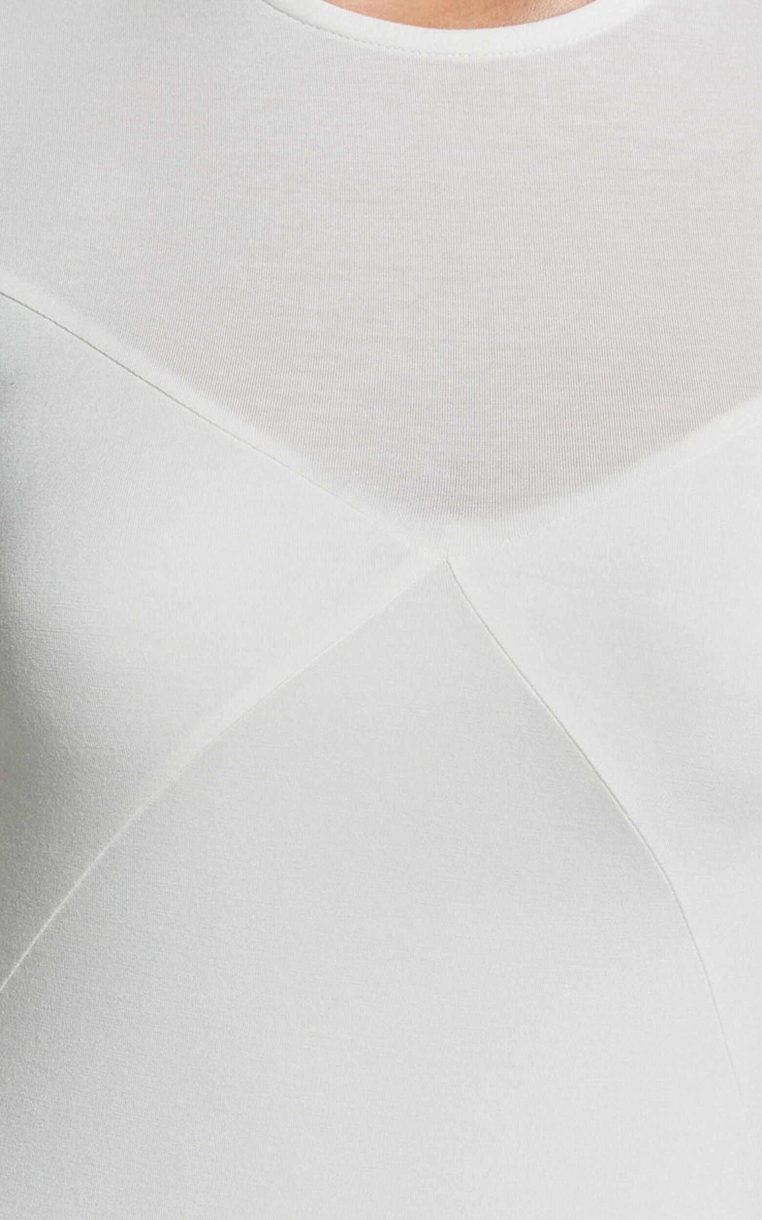 Kerryn Bodysuit - Long Sleeve Marl Cross Front Bodysuit in Ivory