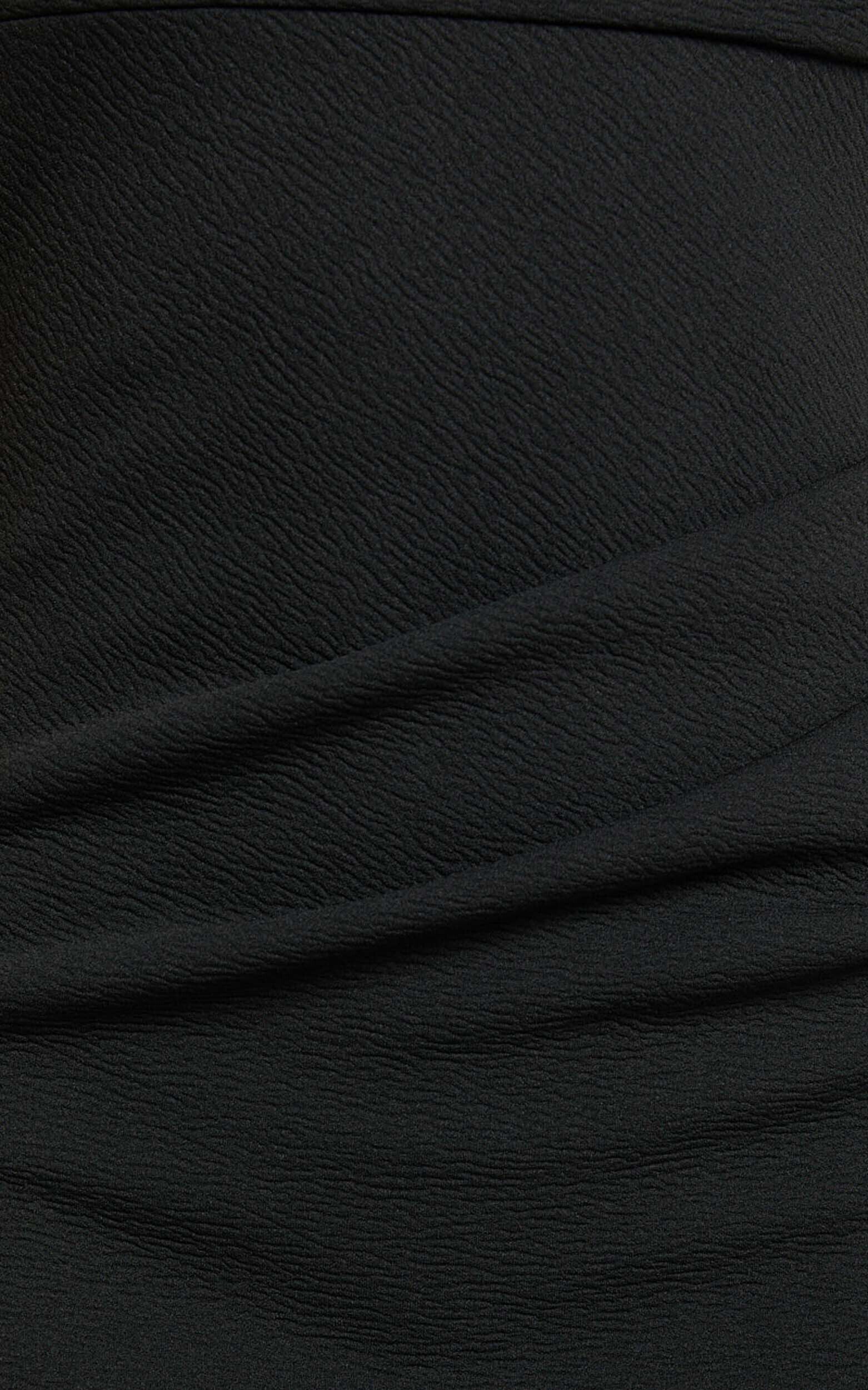 Maris Midi Dress - Full Length Halter Tie Neck Dress in Black