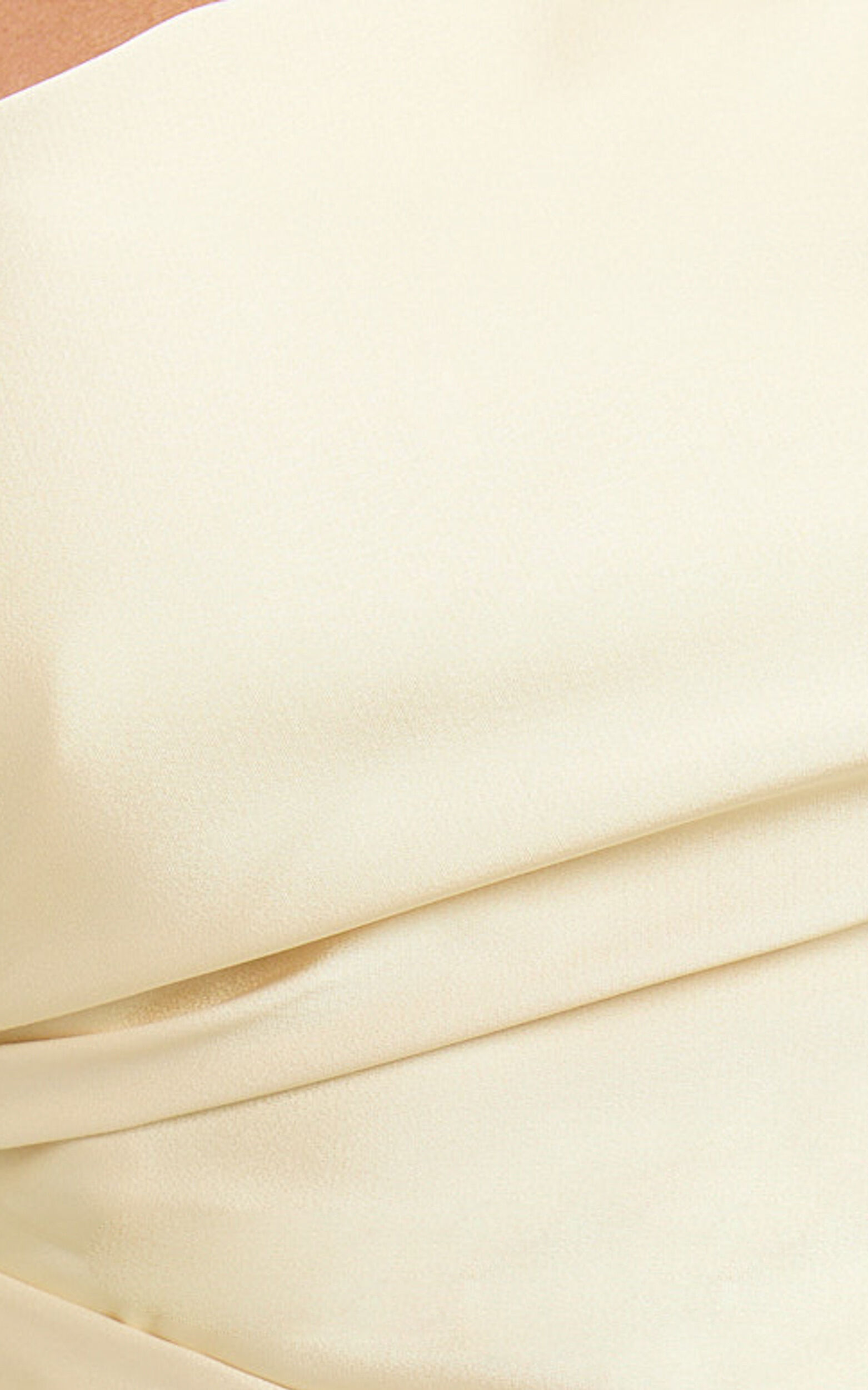 Regina Midi Dress - One Shoulder Cut Out Side Detail  Dress in Butter