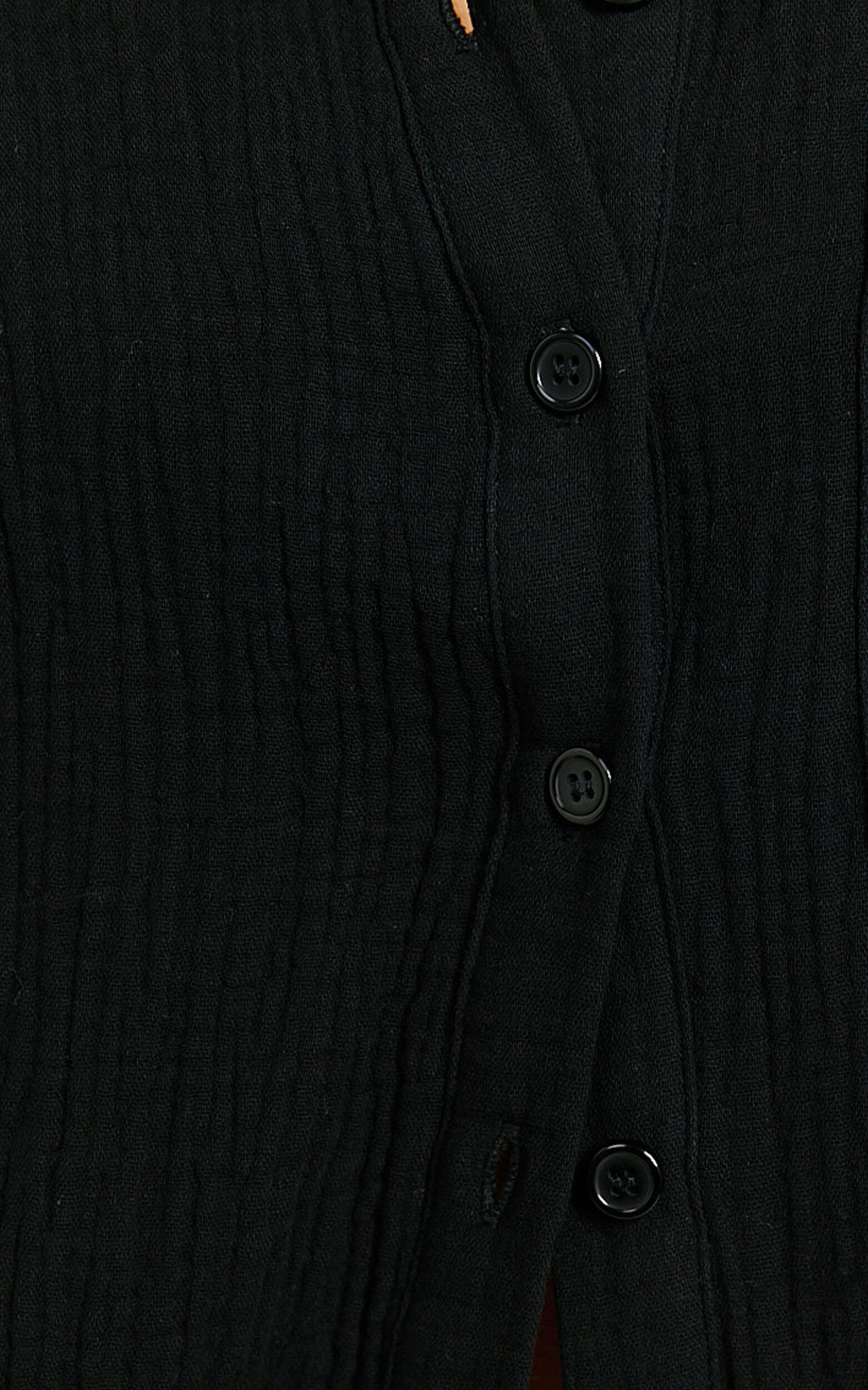 Donita Top - Button Up Shirt Top in Black