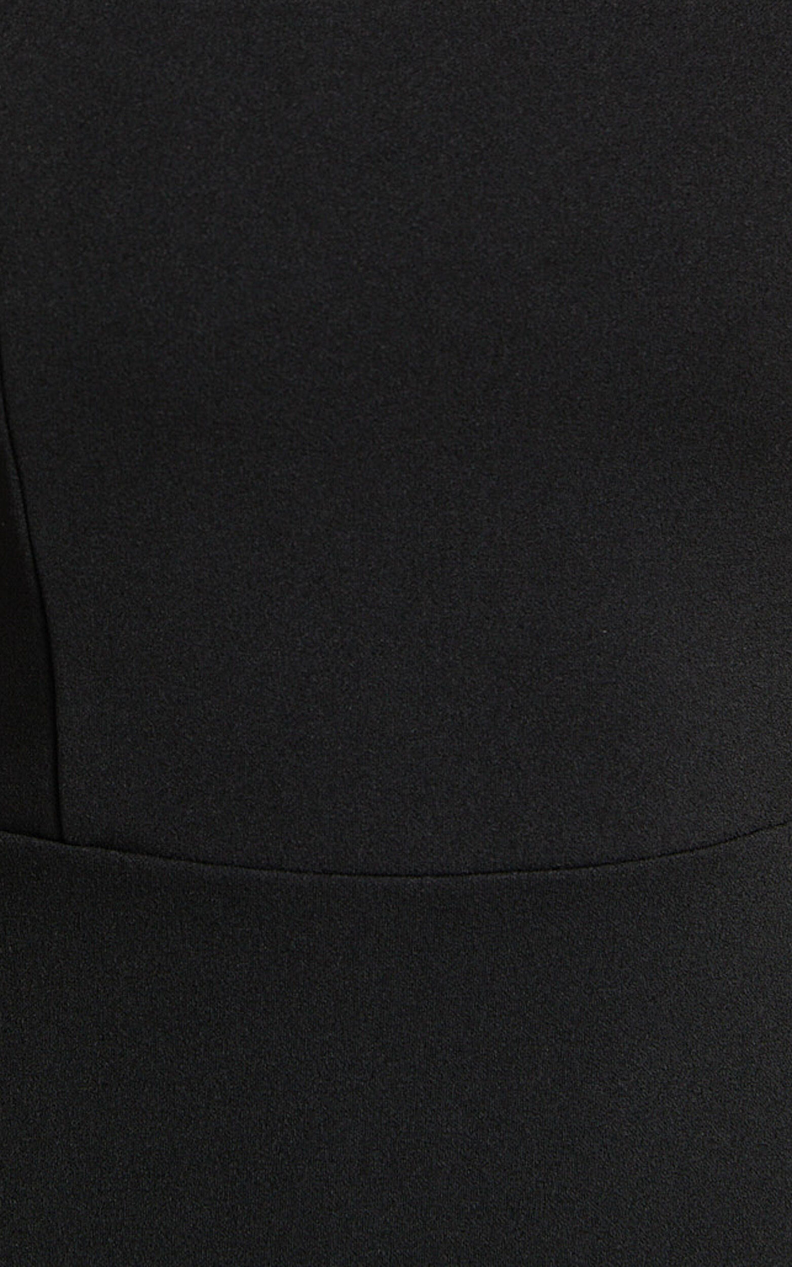 Salome Midi Dress - Halter Neck Column Dress in Black