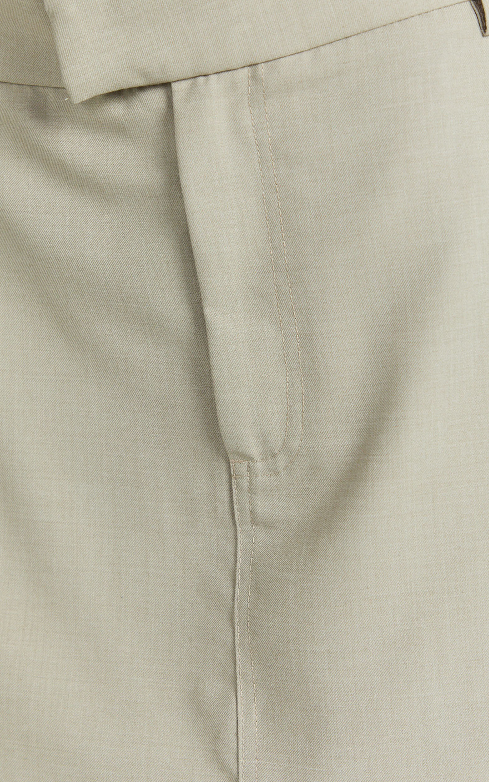 Desi Mini Skirt - Tailored Mid Waisted Skirt in Oatmeal