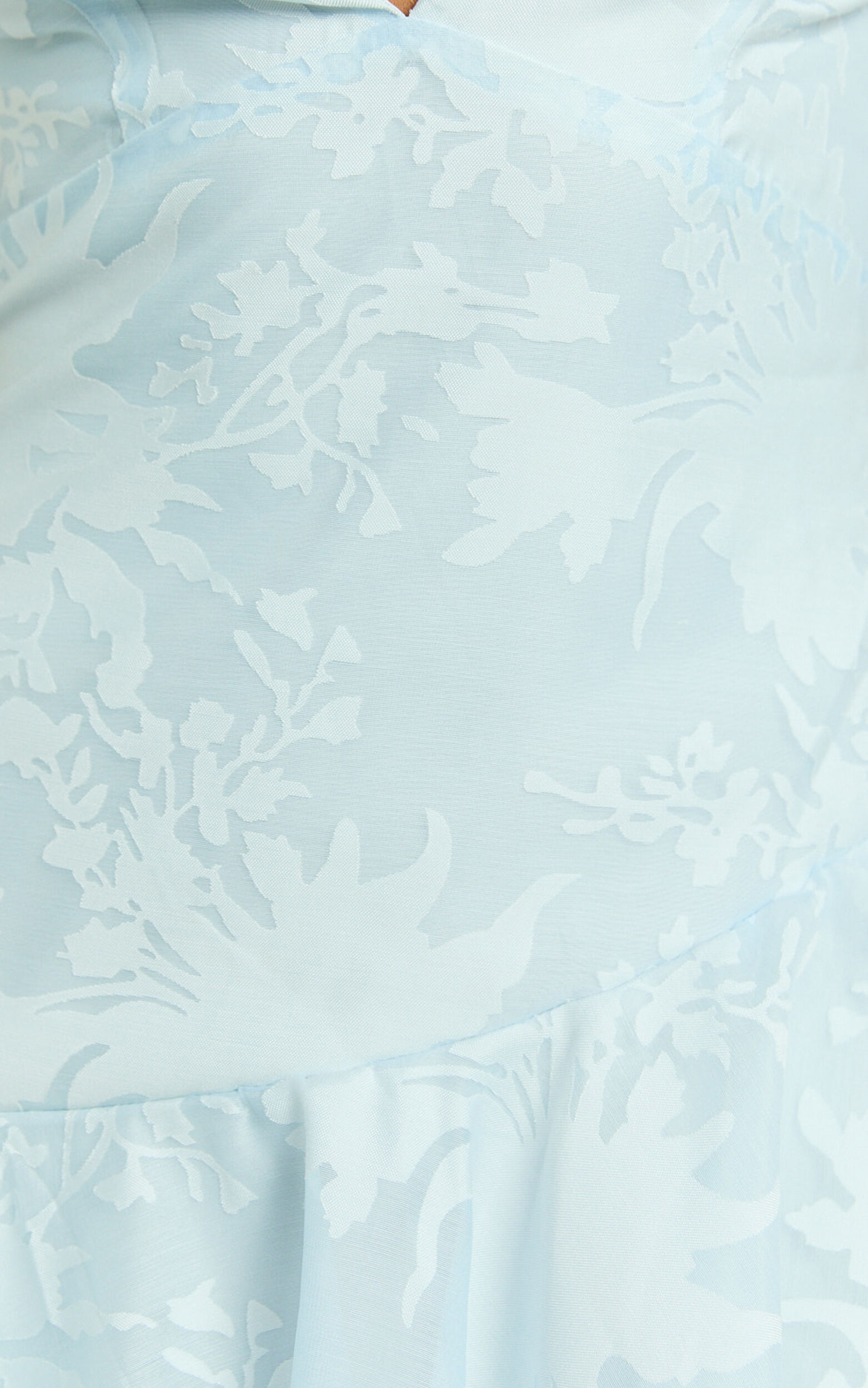 Eva Midi Dress - Deep V Neck Sleeveless Layered Dress in Blue