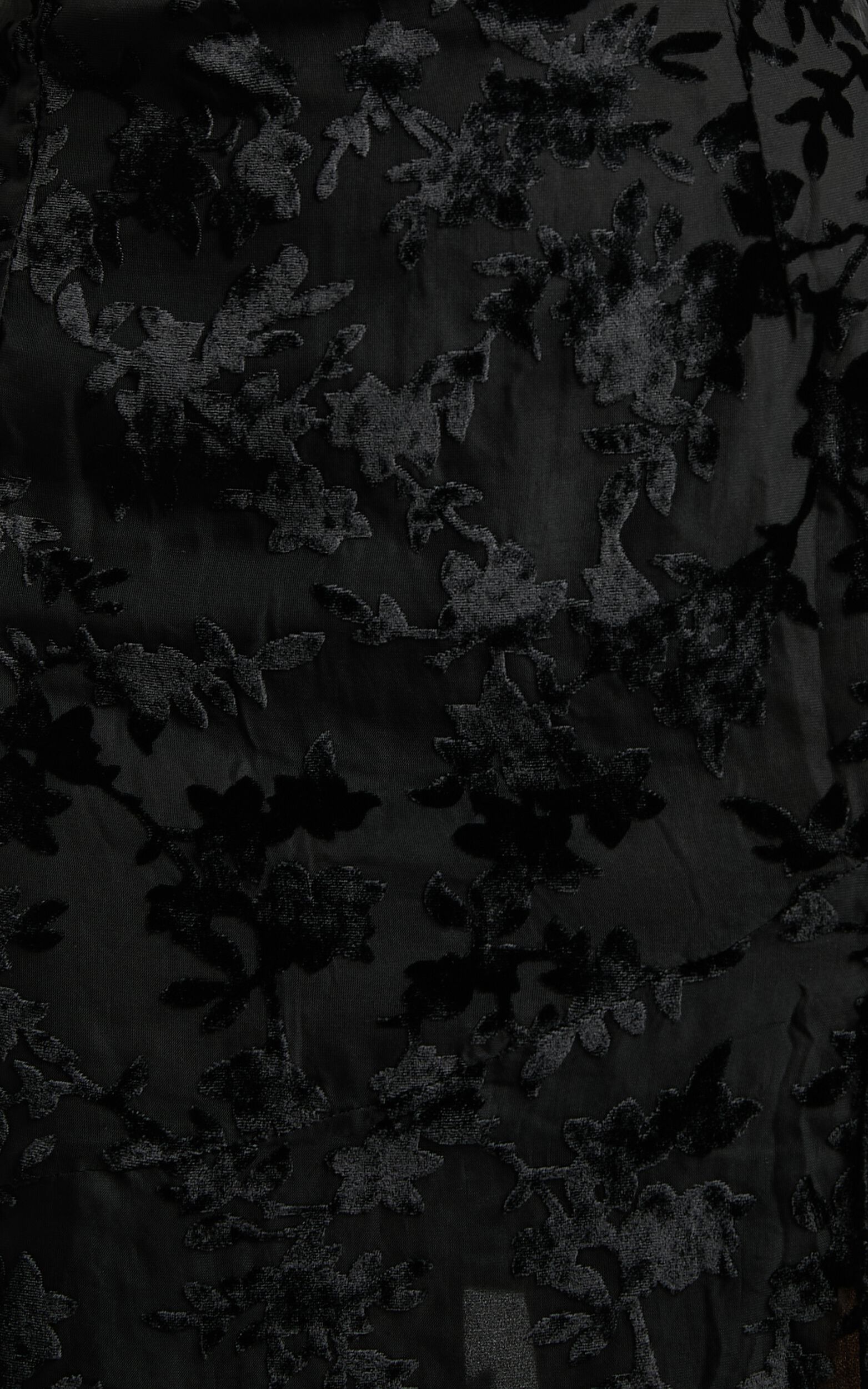 Aletta Maxi Dress - Cowl Cross Back Dress in Ebony Burn Out Floral