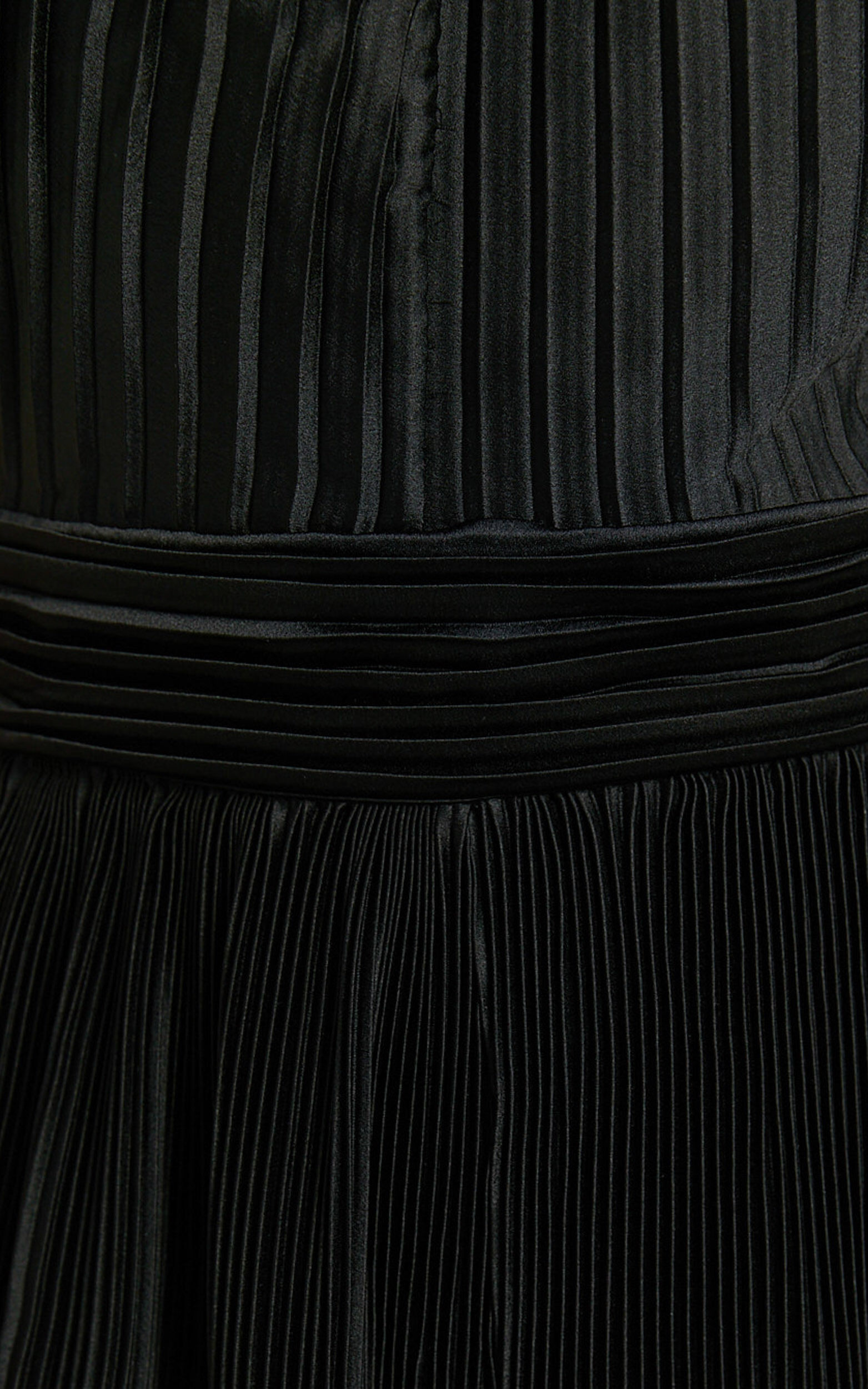 Paris Jumpsuit - Plisse Halter Neck Wide Leg Jumpsuit in Black