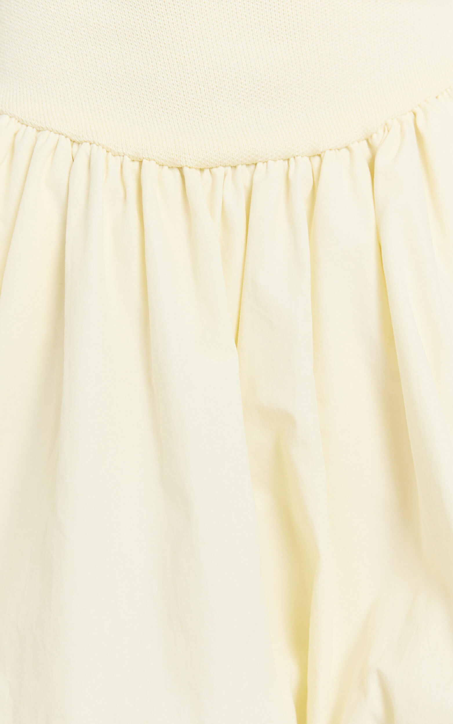 Harley Mini Dress - Strapless Drop Waist Bubble Hem Contrast Dress in Cream