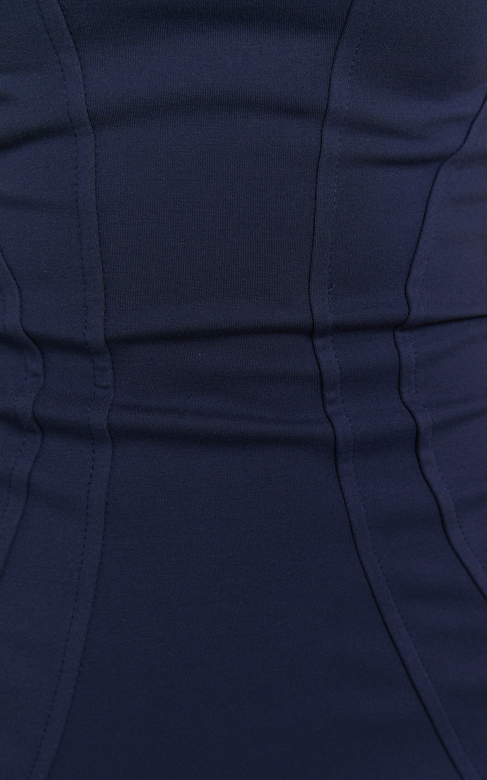 Oriella Maxi Dress - Panelled Thigh Split Strapless Dress in Navy