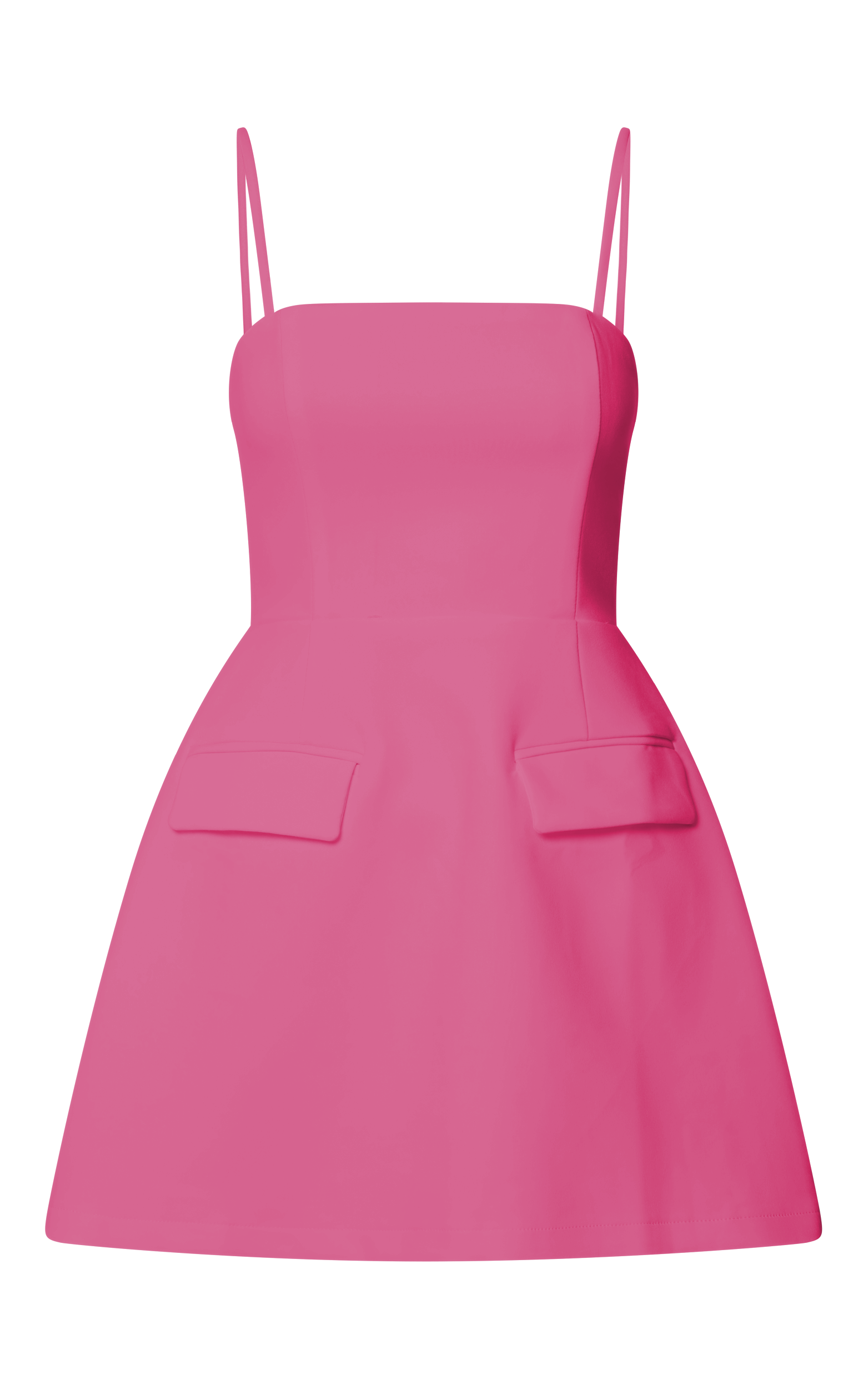 Katia Mini Dress - Strappy Corset A Line Dress in Pink