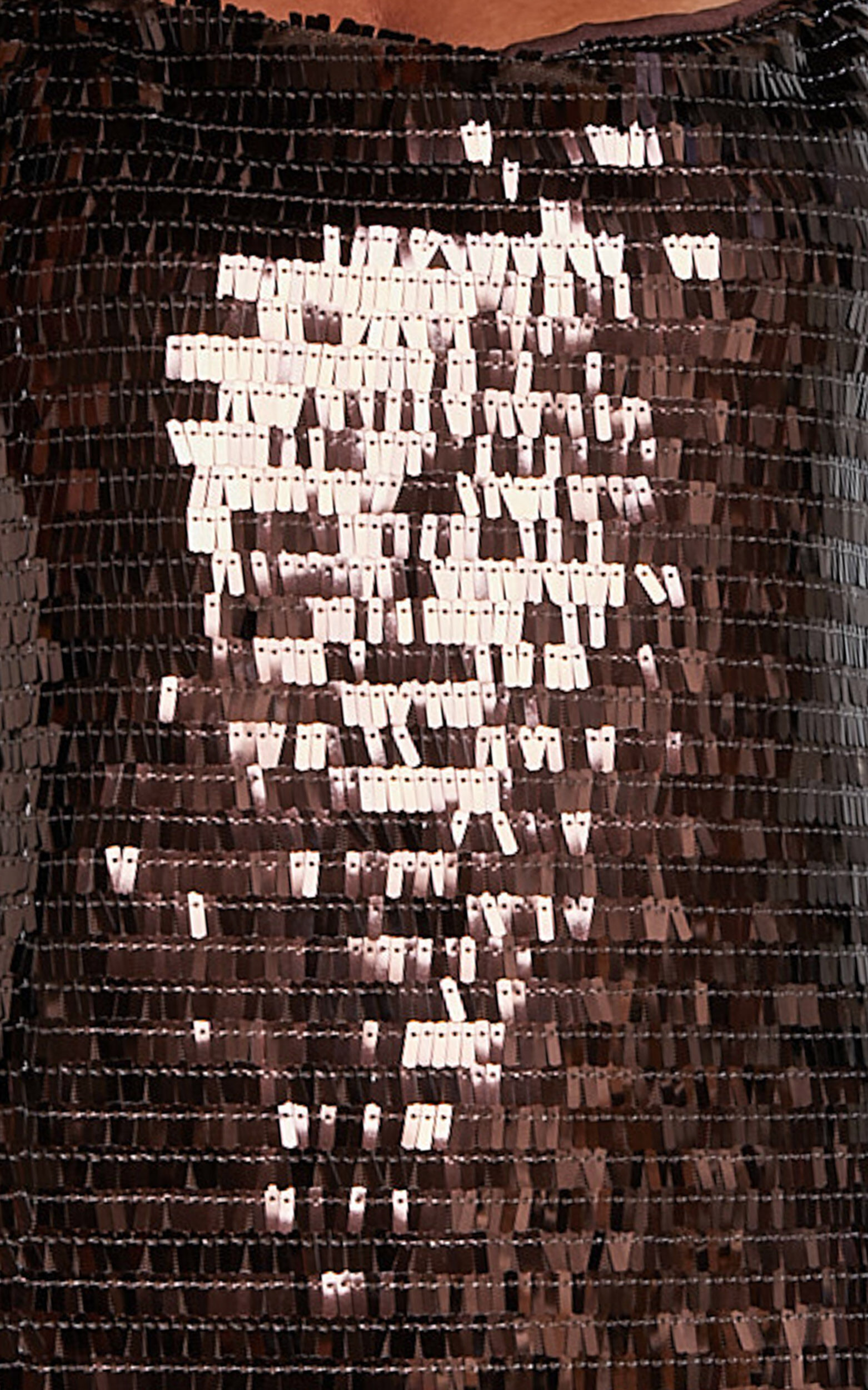 Marleen Mini Dress - Strappy Low Back Sequin Dress in Chocolate