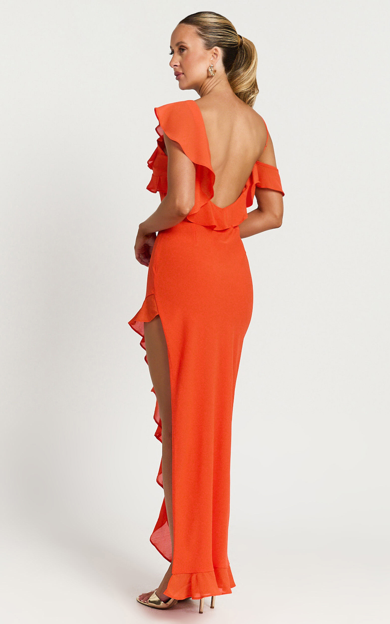Runaway The Label -  Dalia Maxi Dress in Tangerine