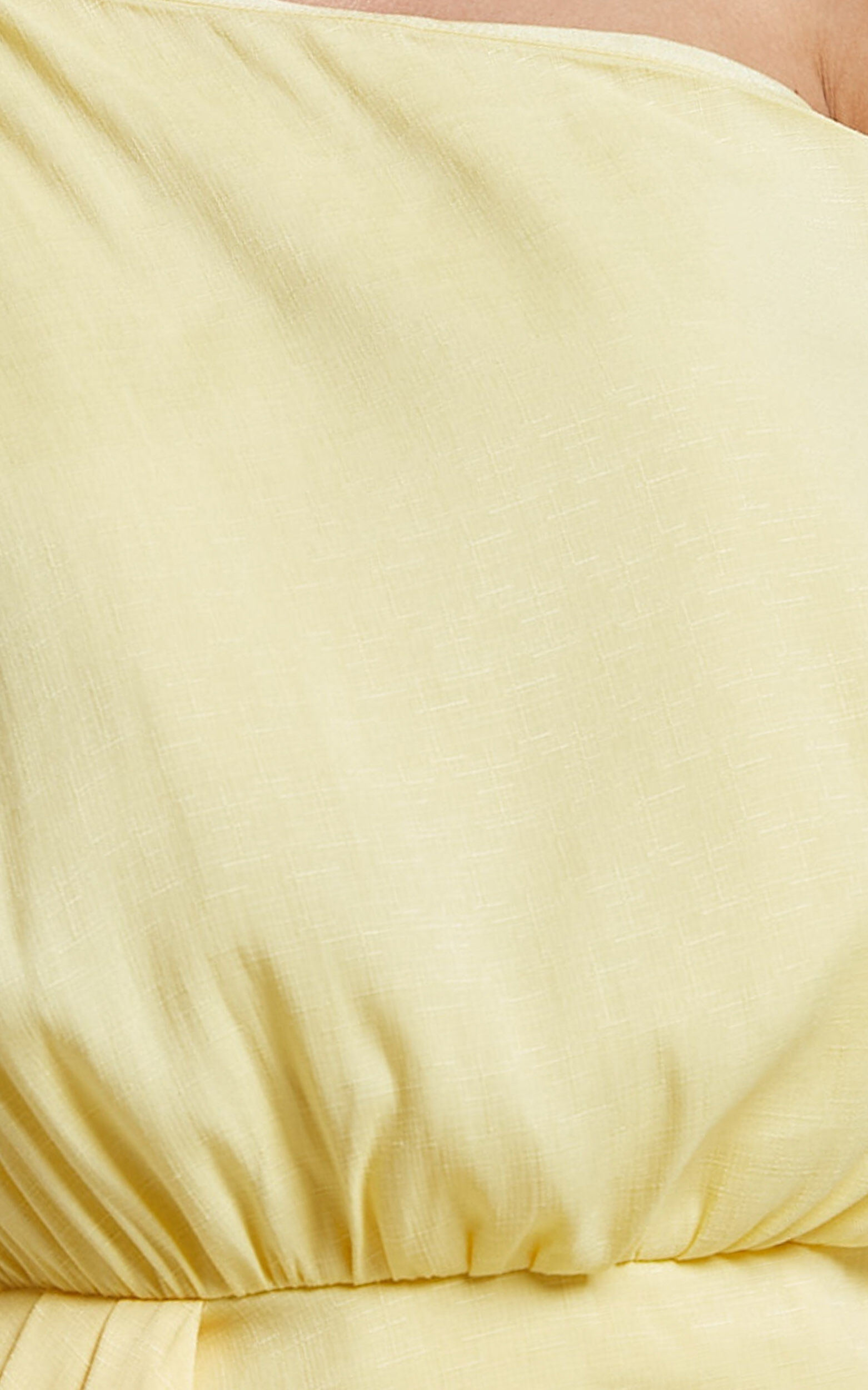 Niana Mini Dress - Drape One Shoulder Dress in Lemon