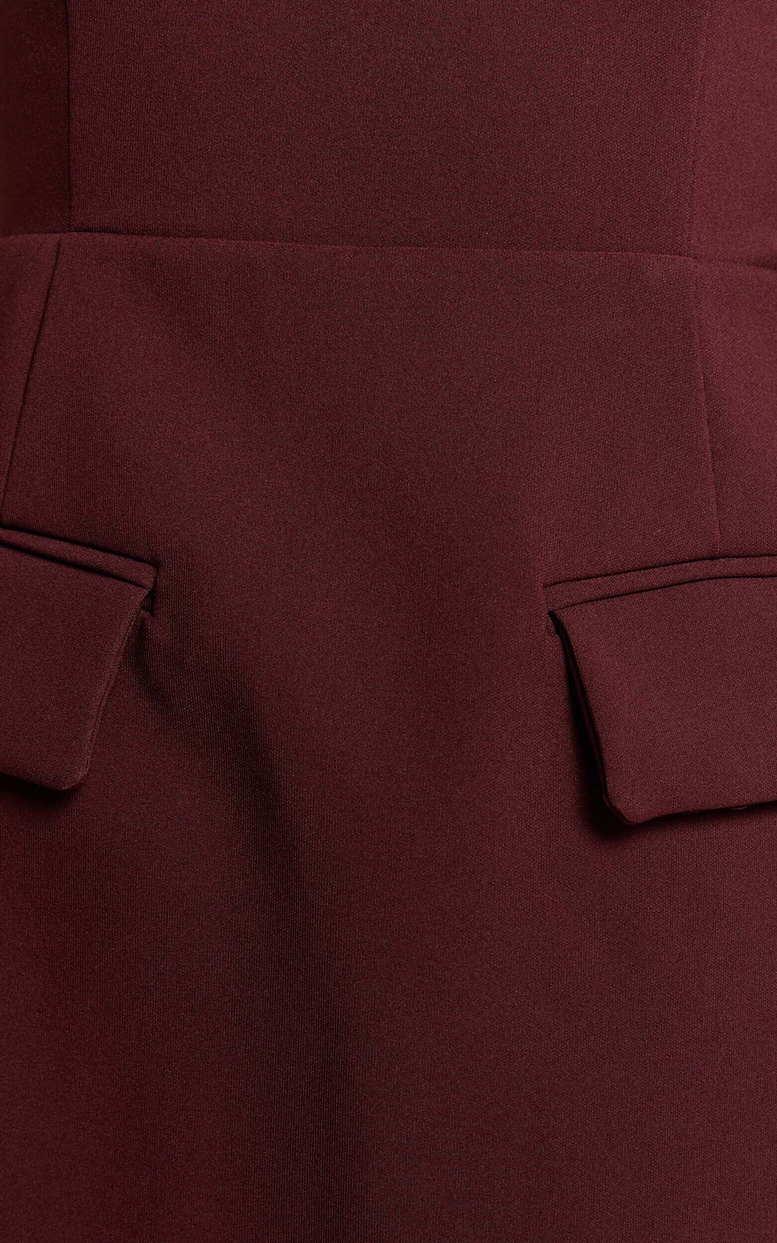 Katia Mini Dress - Strappy Corset A Line Dress in Chocolate