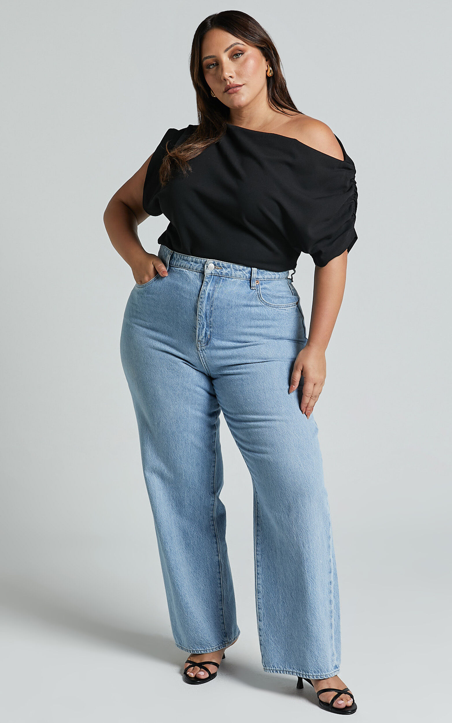 Nalfie Top - Asymmetrical Top in Black