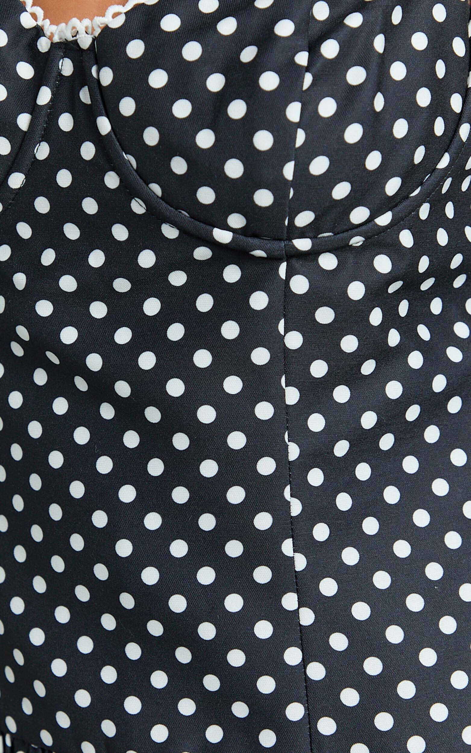 Tatiana Mini Dress - Sweetheart Corset Gathered Drop Waist Dress in Black