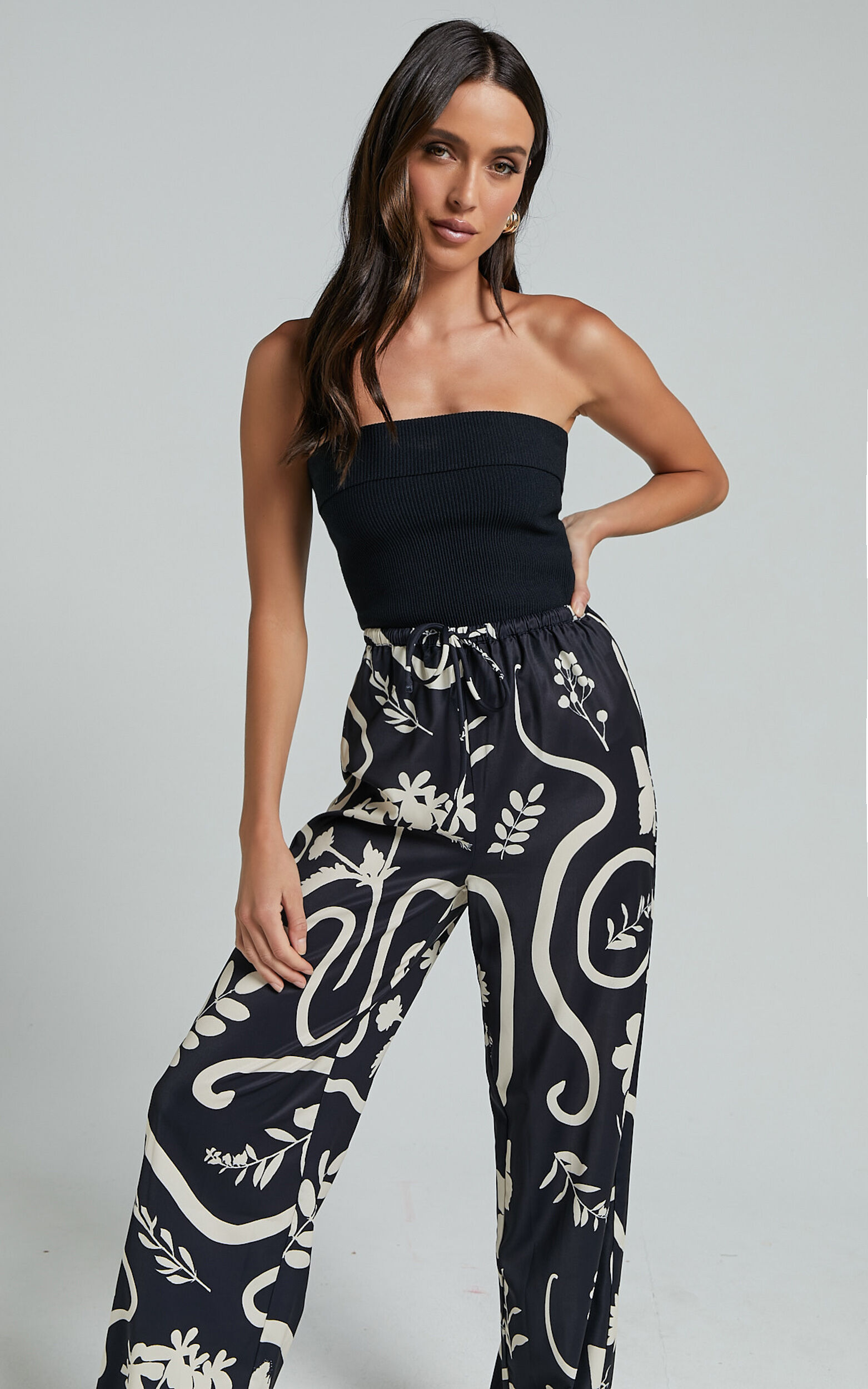 Runaway The Label - Leo Pant in Black/Sand