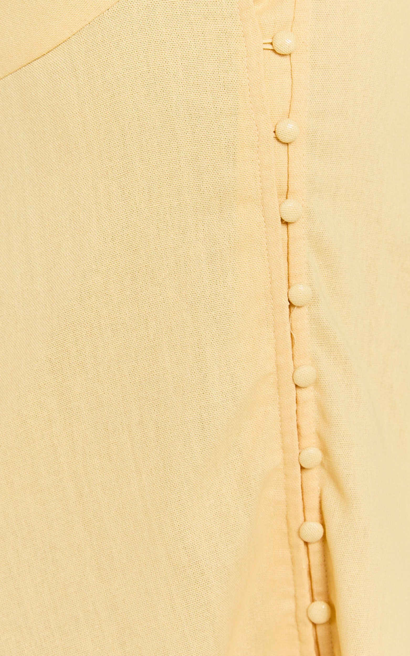 Tallulah Mini Dress - Linen V Neck A Line Dress in Lemon