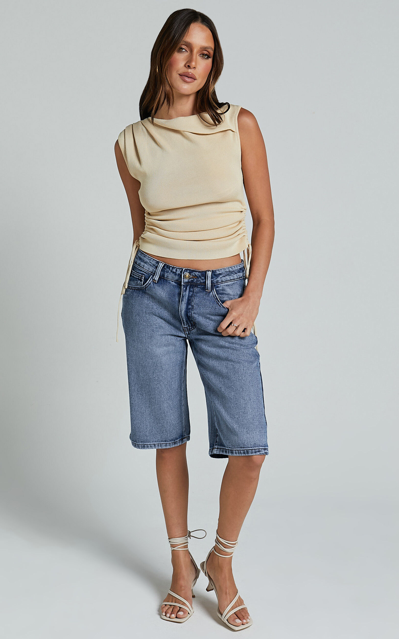 Lioness - Kurt Culottes Shorts in BLUE ACID