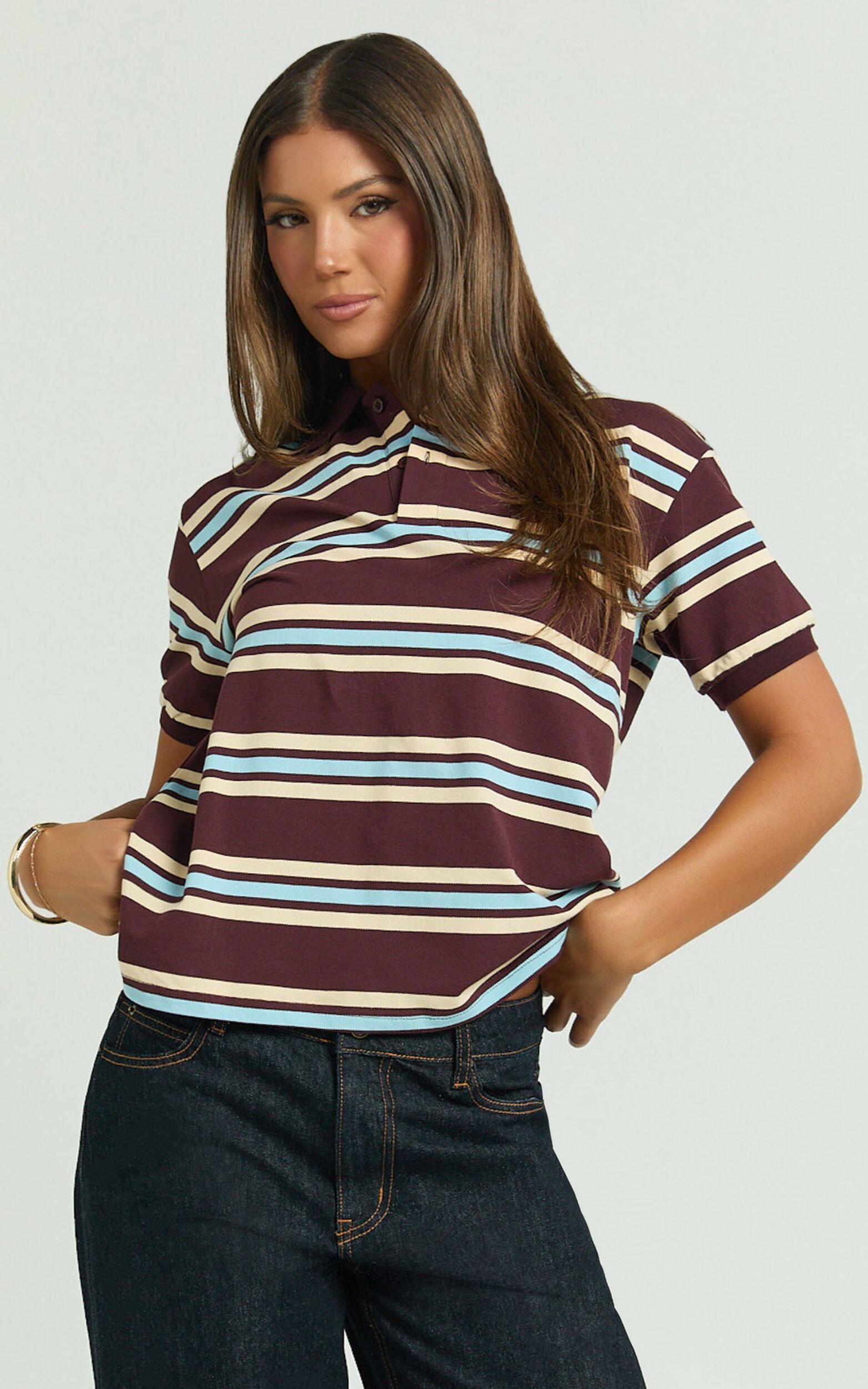 Lioness - Leisure Polo in Chocolate Multi