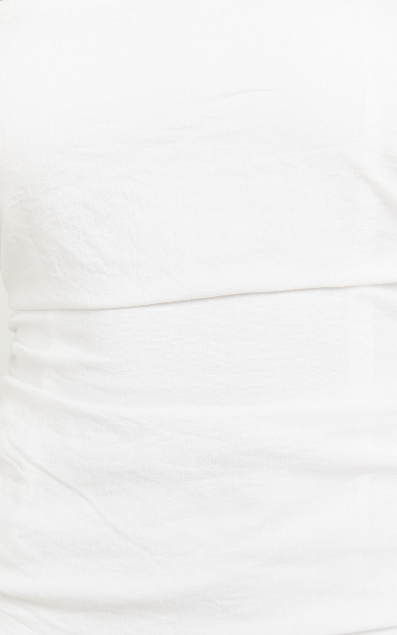 Donna Mini Dress - Strapped Gathered Fitted Dress in Off White