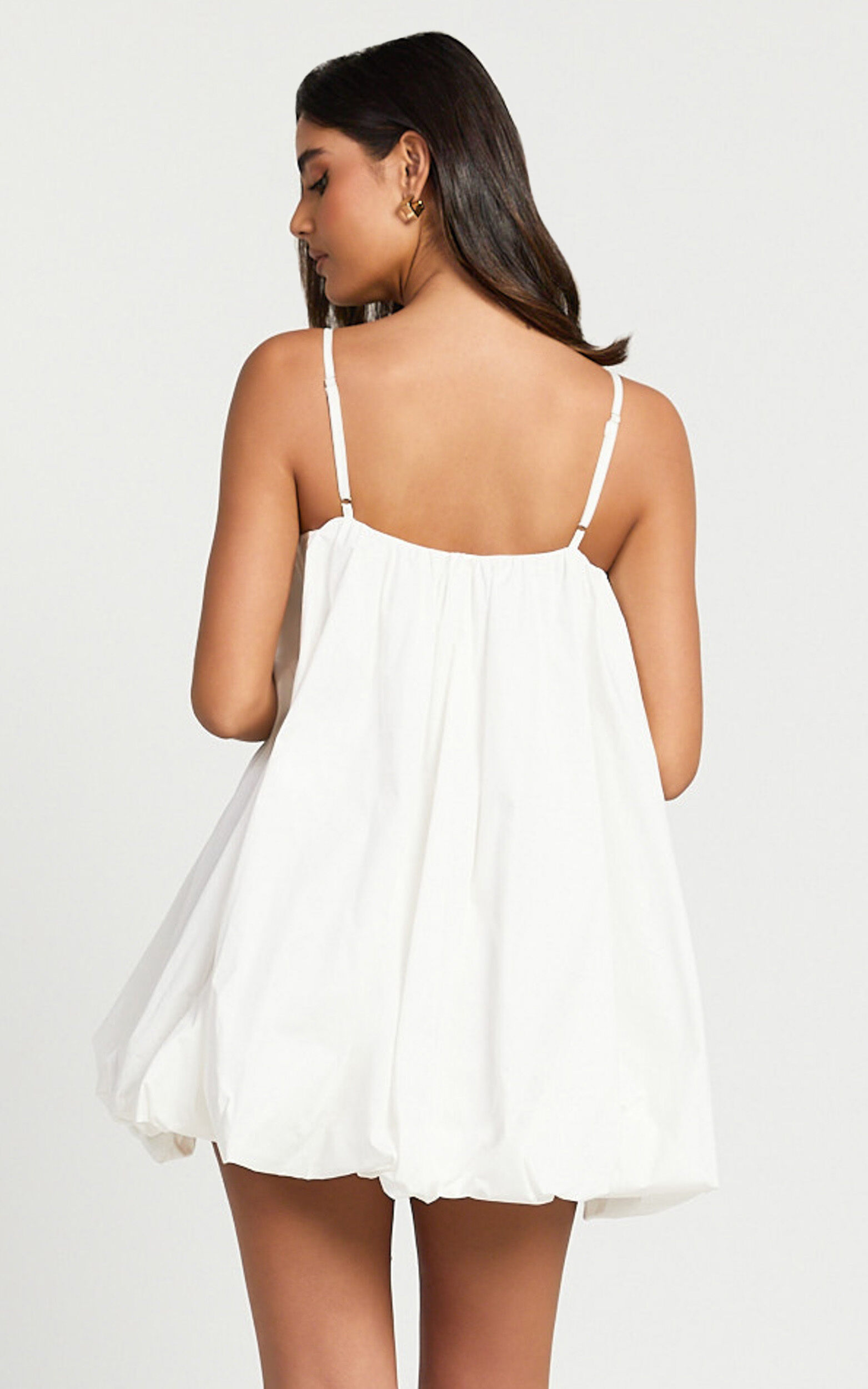 Marites Mini Dress - Bubble Mini Dress in White