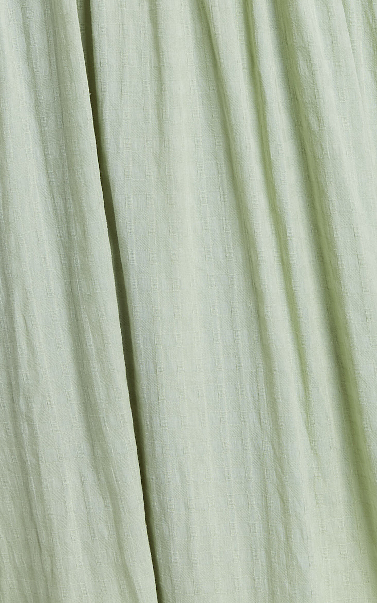 Matteo Midi Dress - Deep V Neck Puff Sleeve Dress in Sage